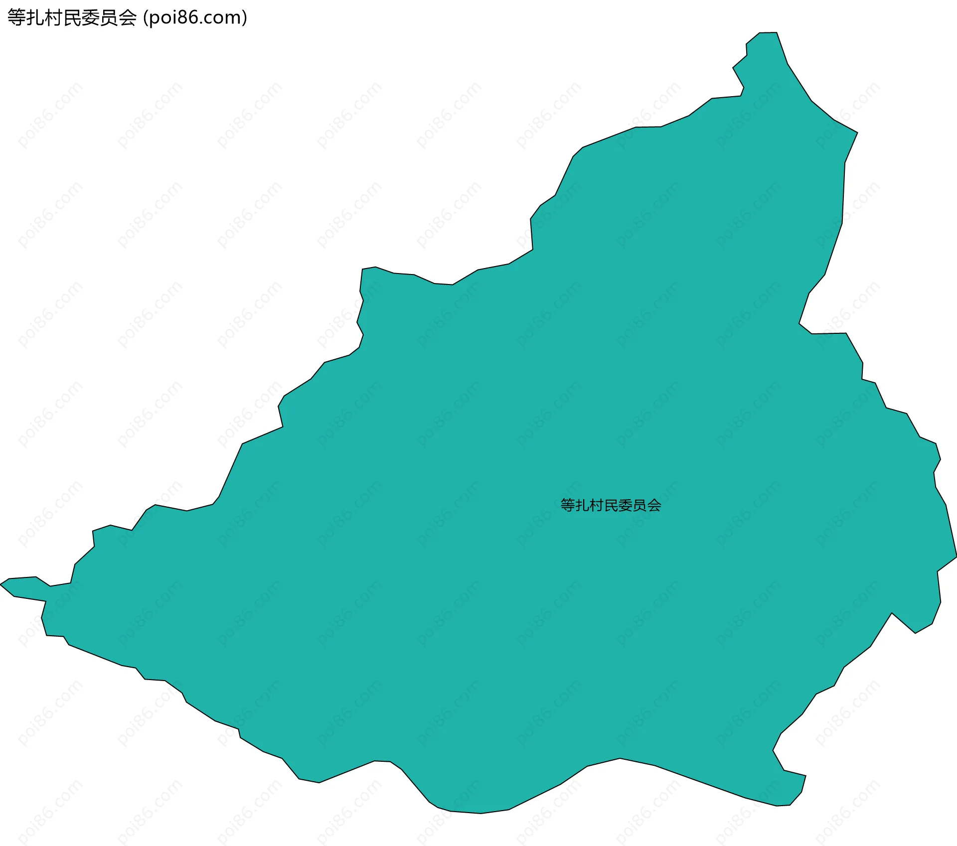 等扎村民委员会边界地图