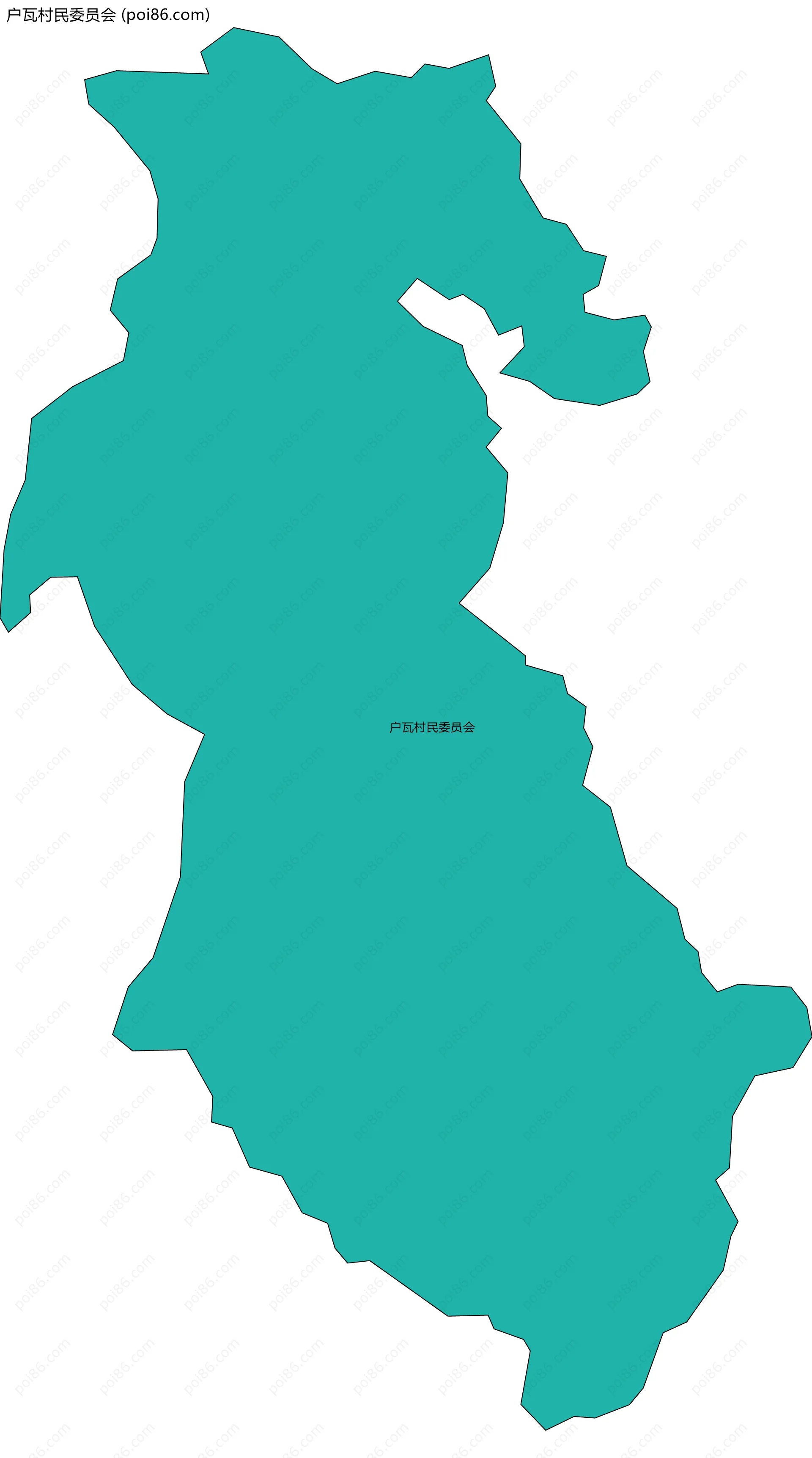 户瓦村民委员会边界地图