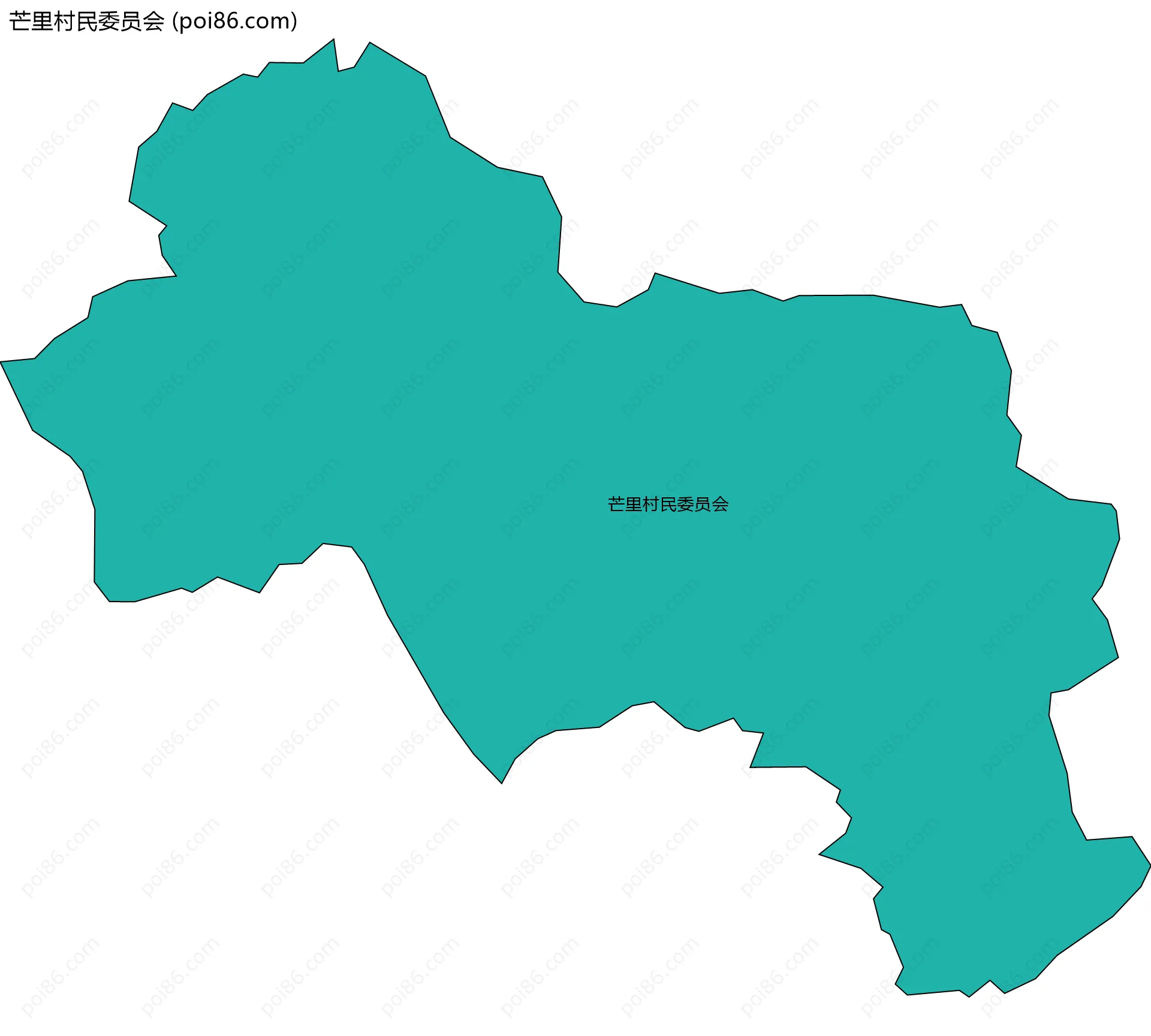 芒里村民委员会边界地图