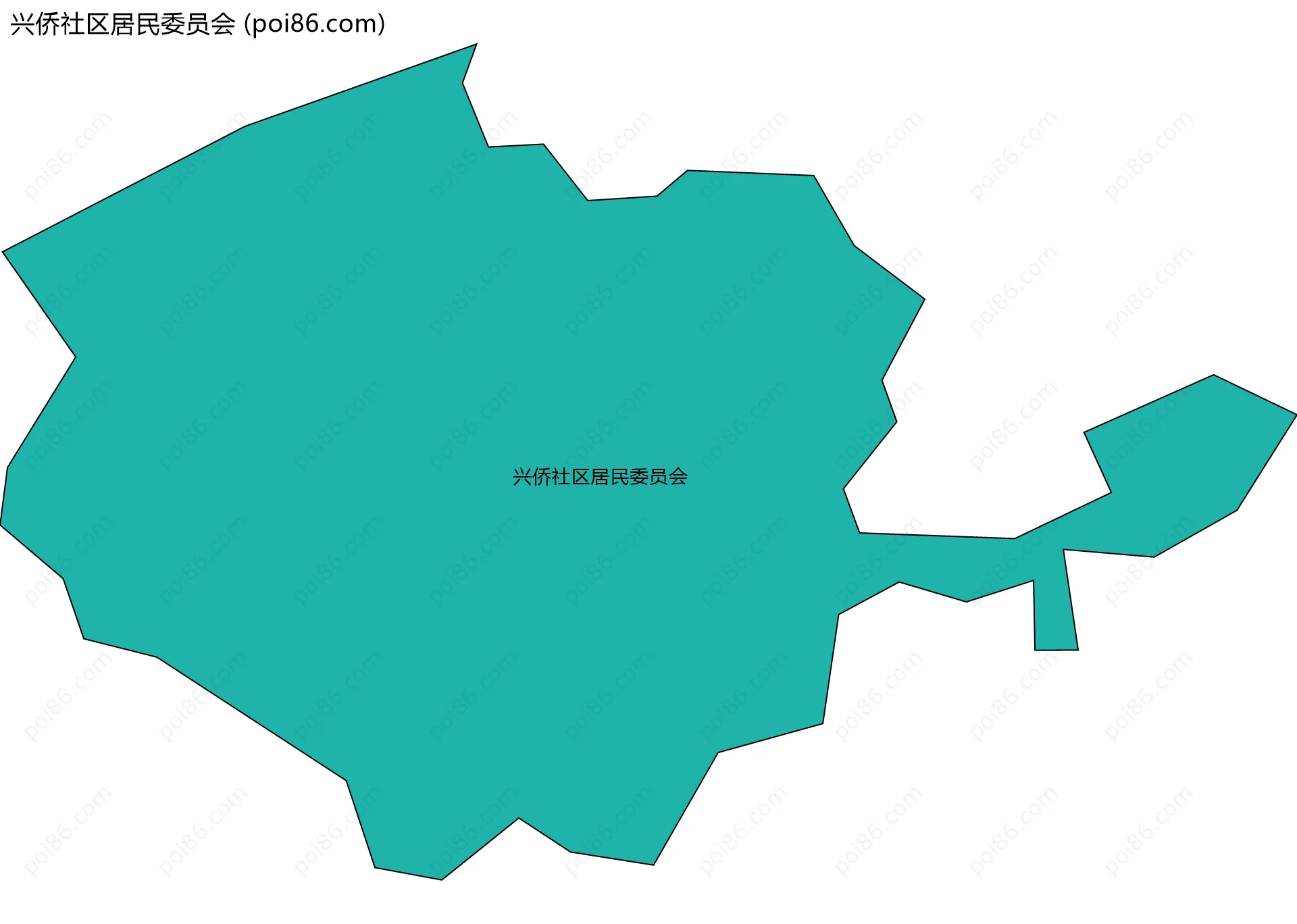兴侨社区居民委员会边界地图