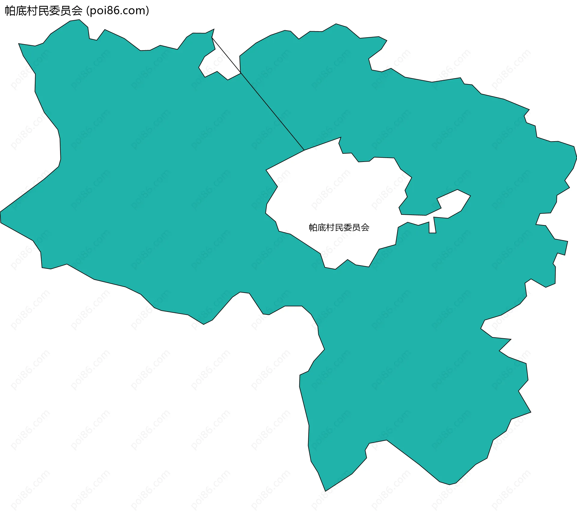 帕底村民委员会边界地图