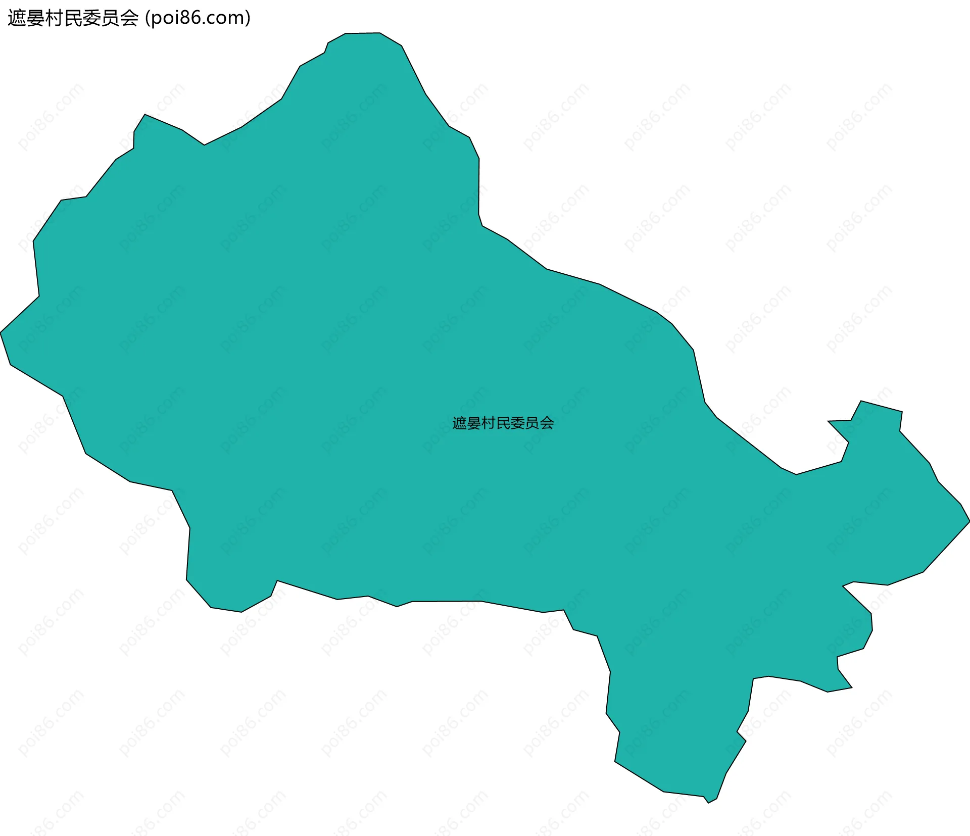 遮晏村民委员会边界地图