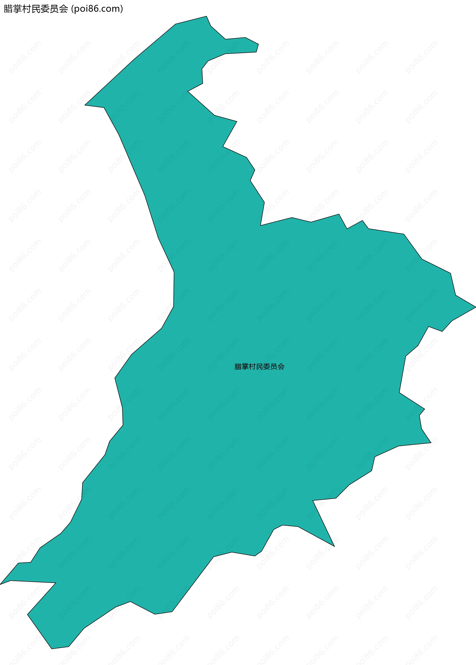 腊掌村民委员会边界地图