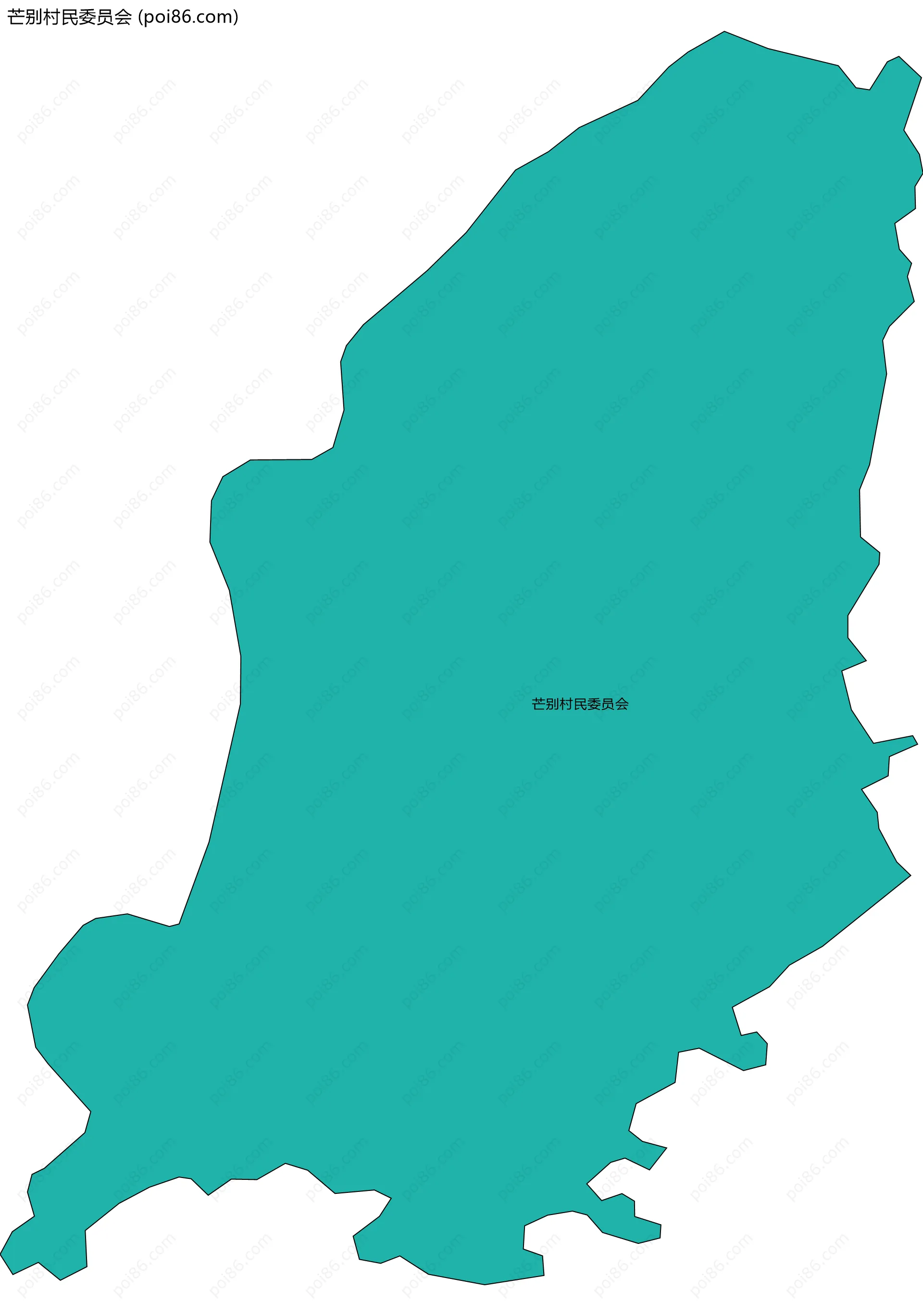 芒别村民委员会边界地图