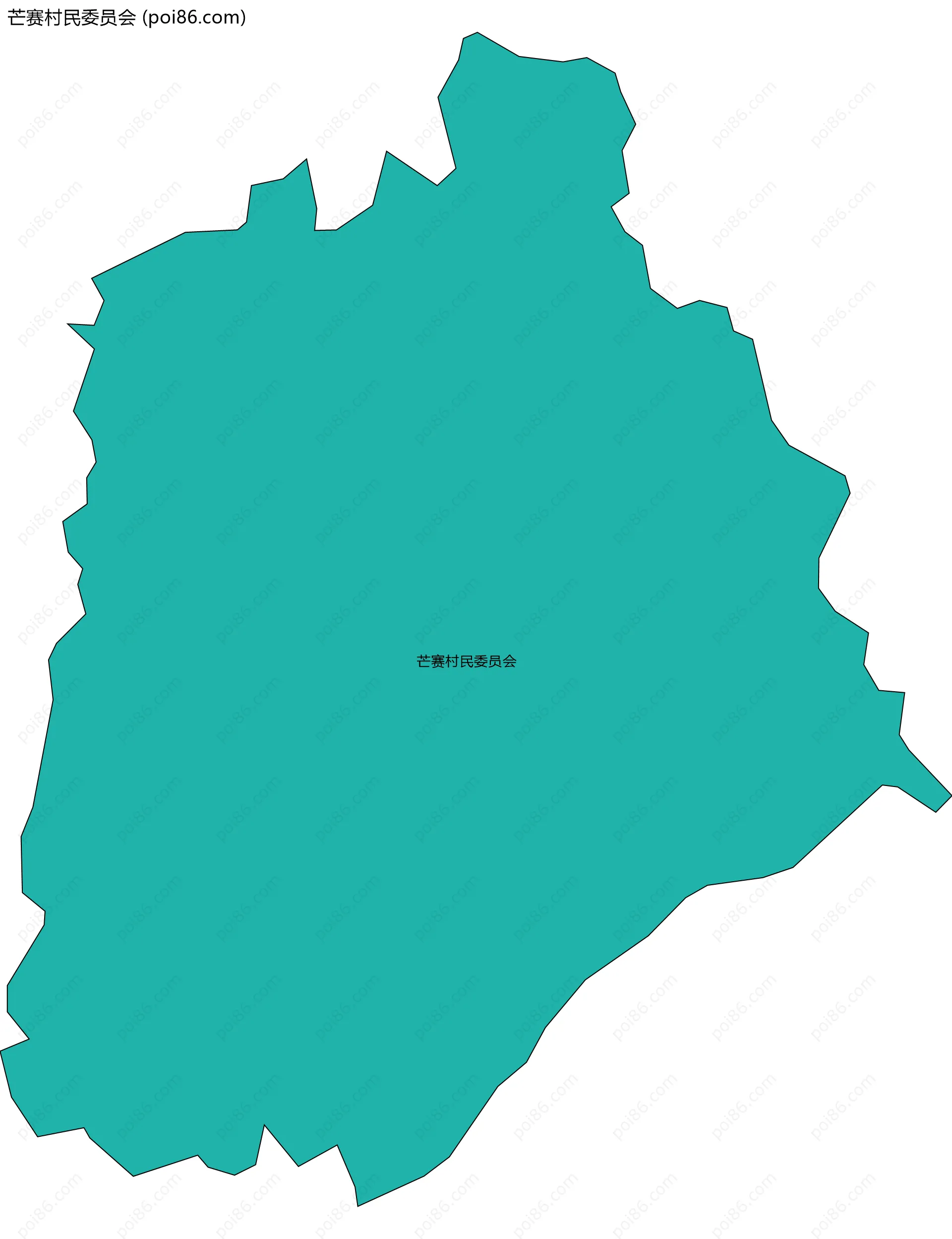 芒赛村民委员会边界地图