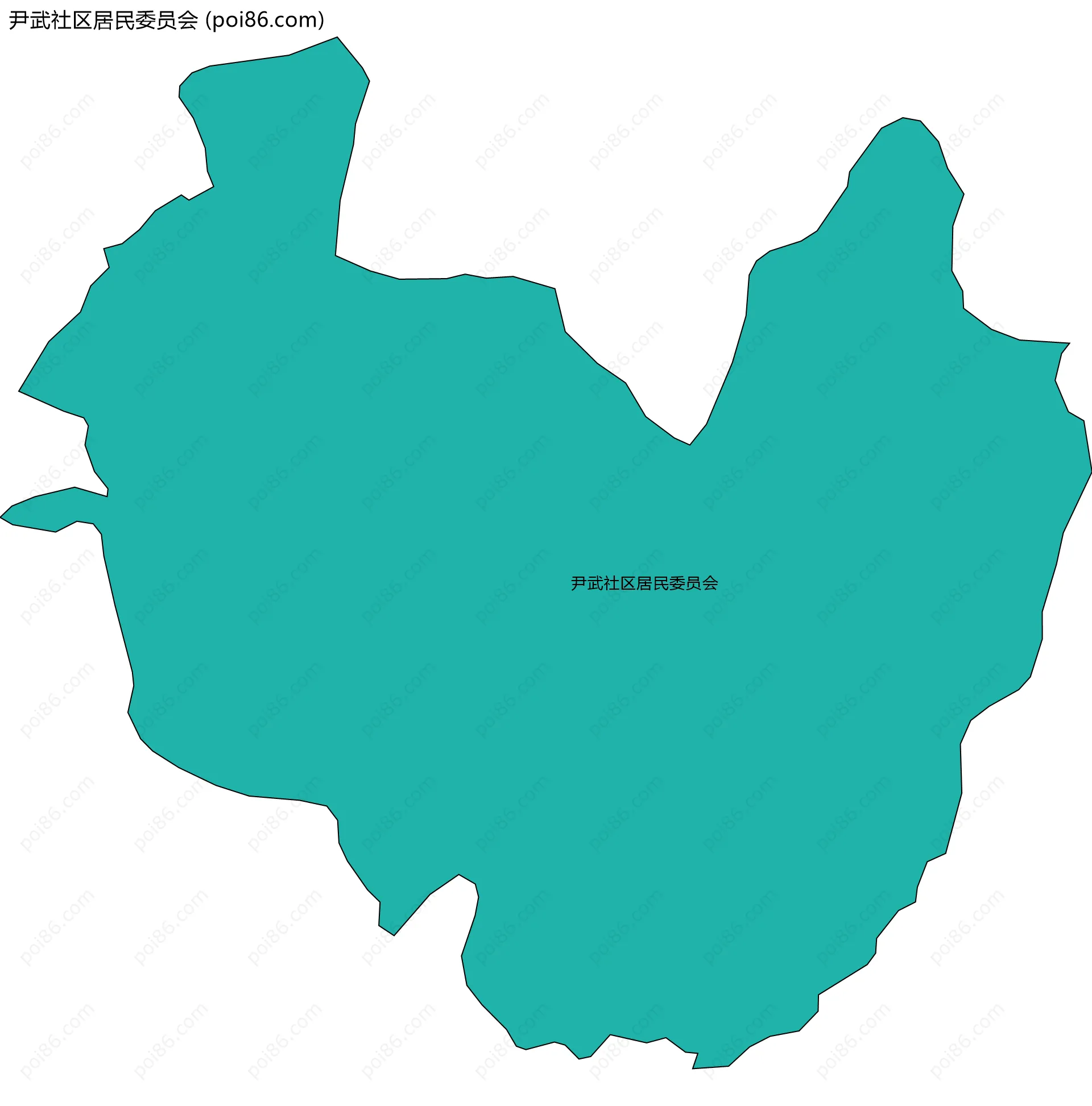 尹武社区居民委员会边界地图