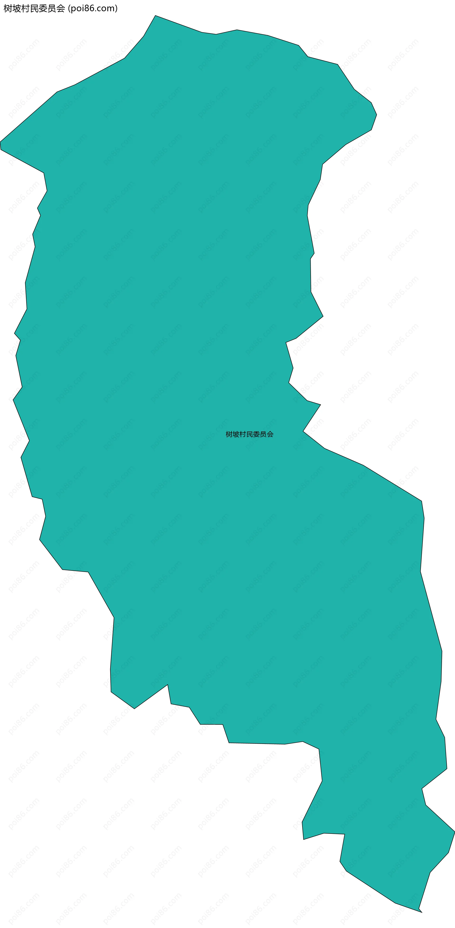 树坡村民委员会边界地图