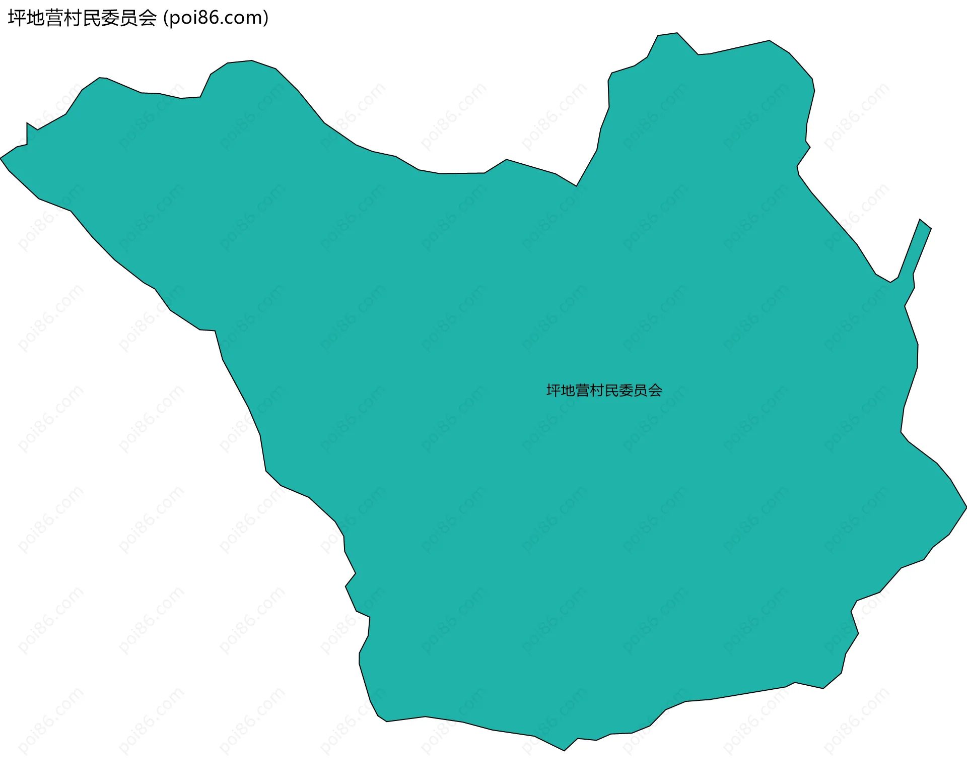 坪地营村民委员会边界地图