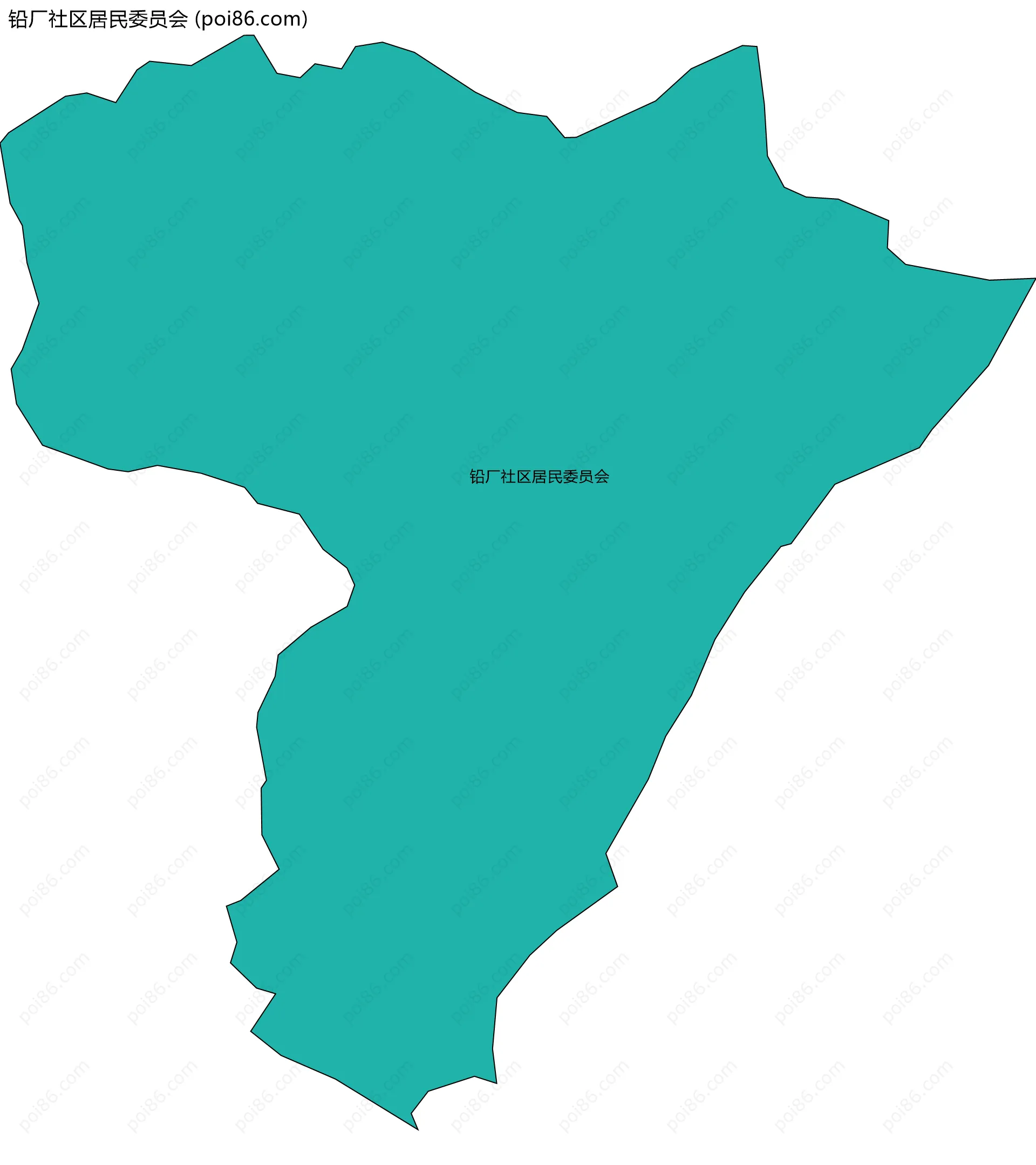 铅厂社区居民委员会边界地图