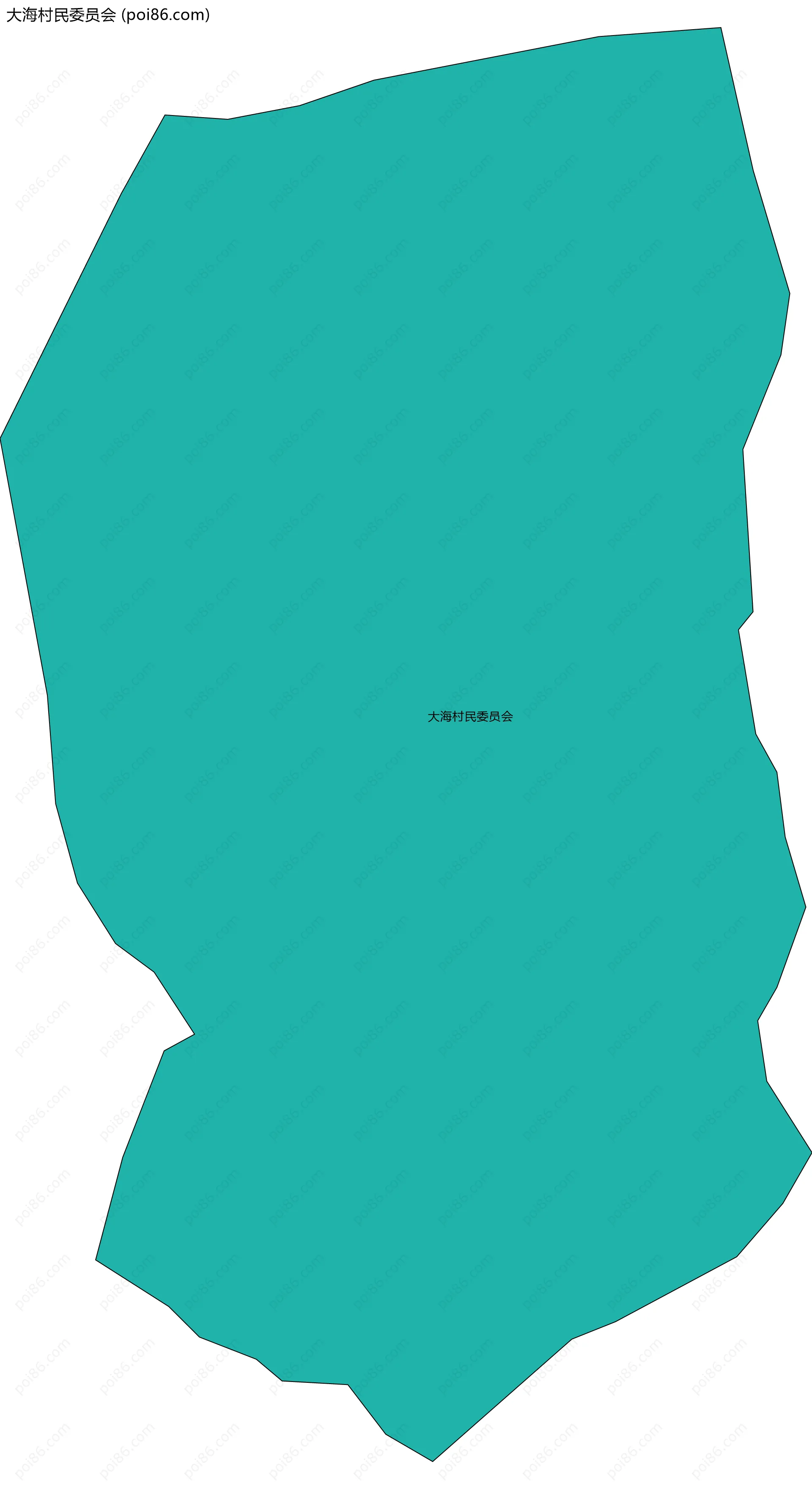 大海村民委员会边界地图