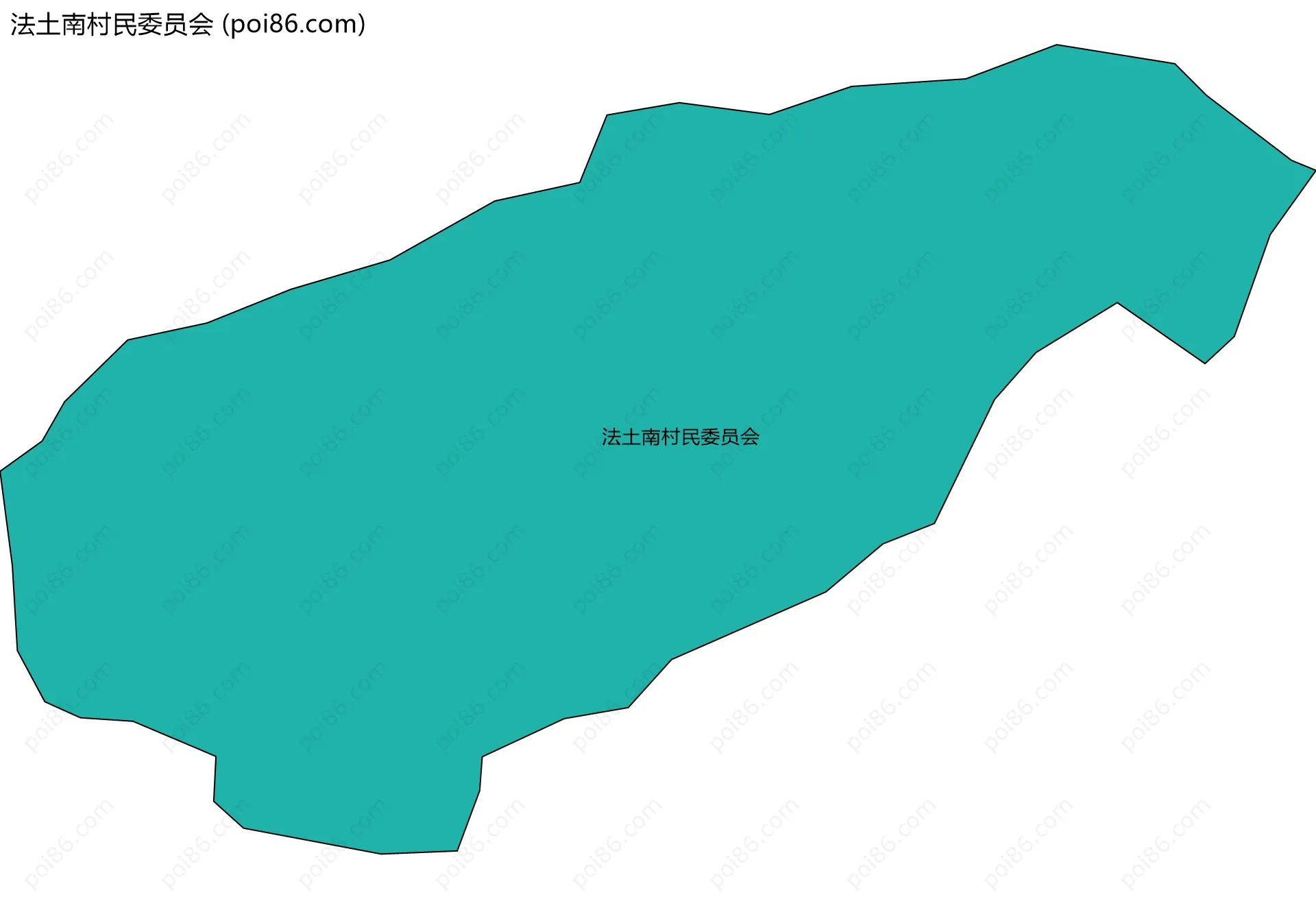 法土南村民委员会边界地图