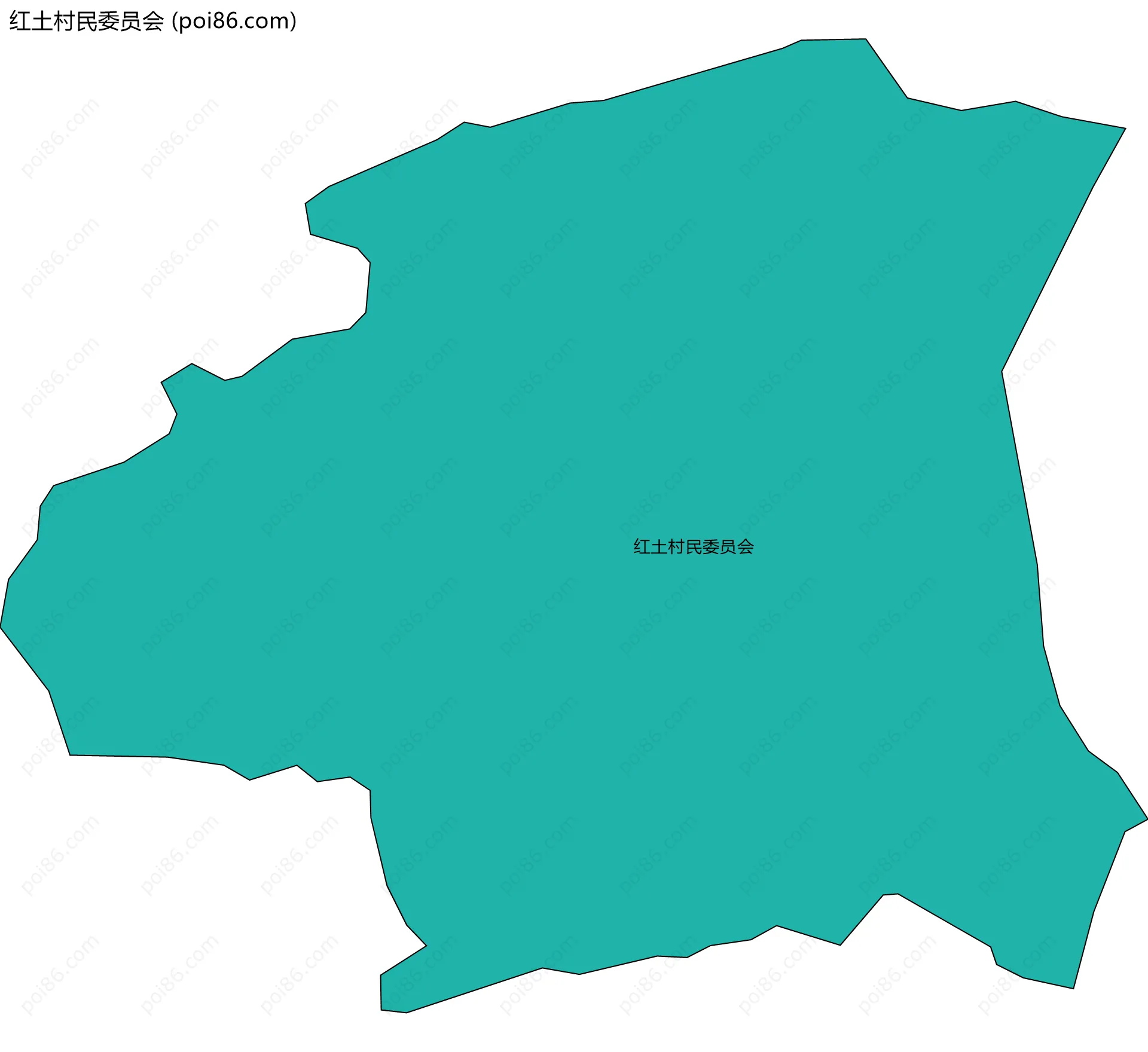 红土村民委员会边界地图