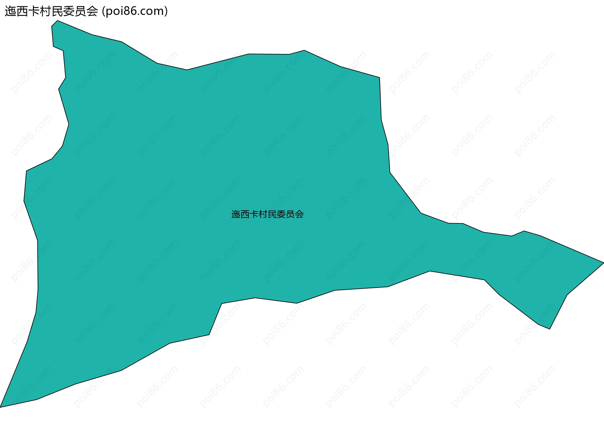 迤西卡村民委员会边界地图