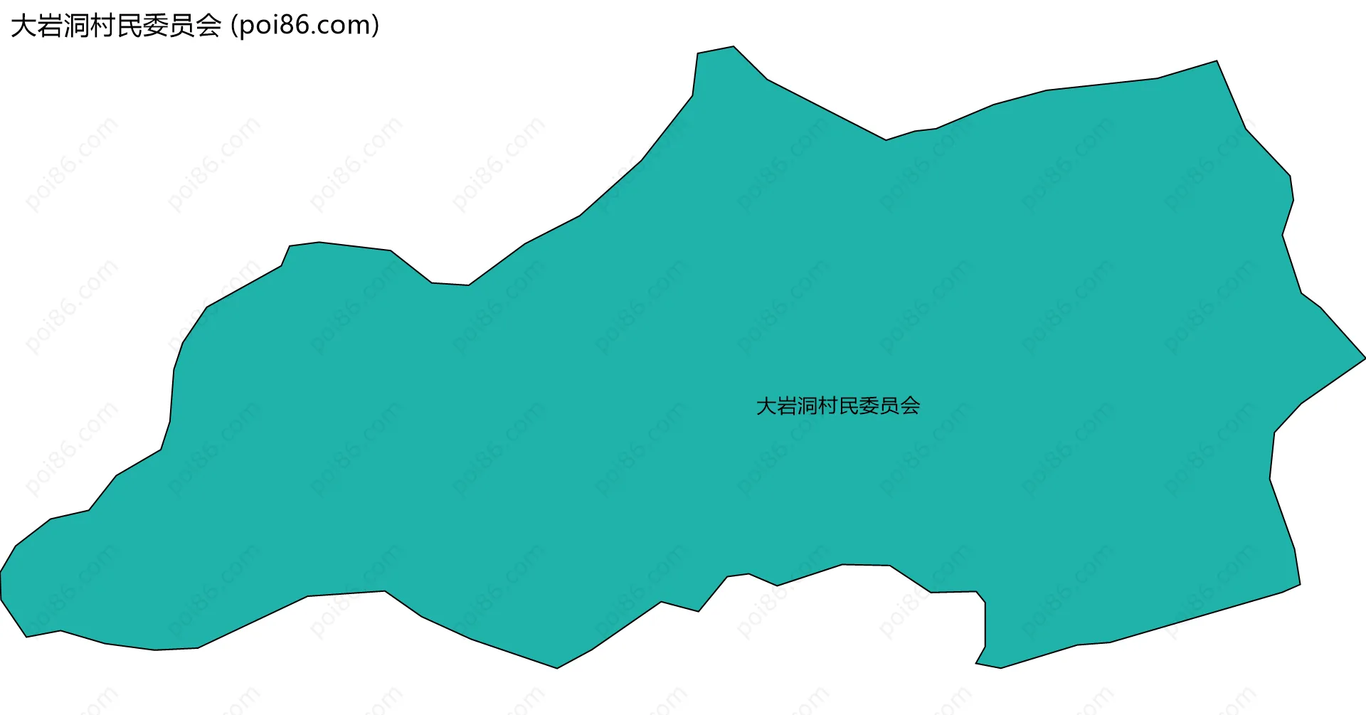 大岩洞村民委员会边界地图