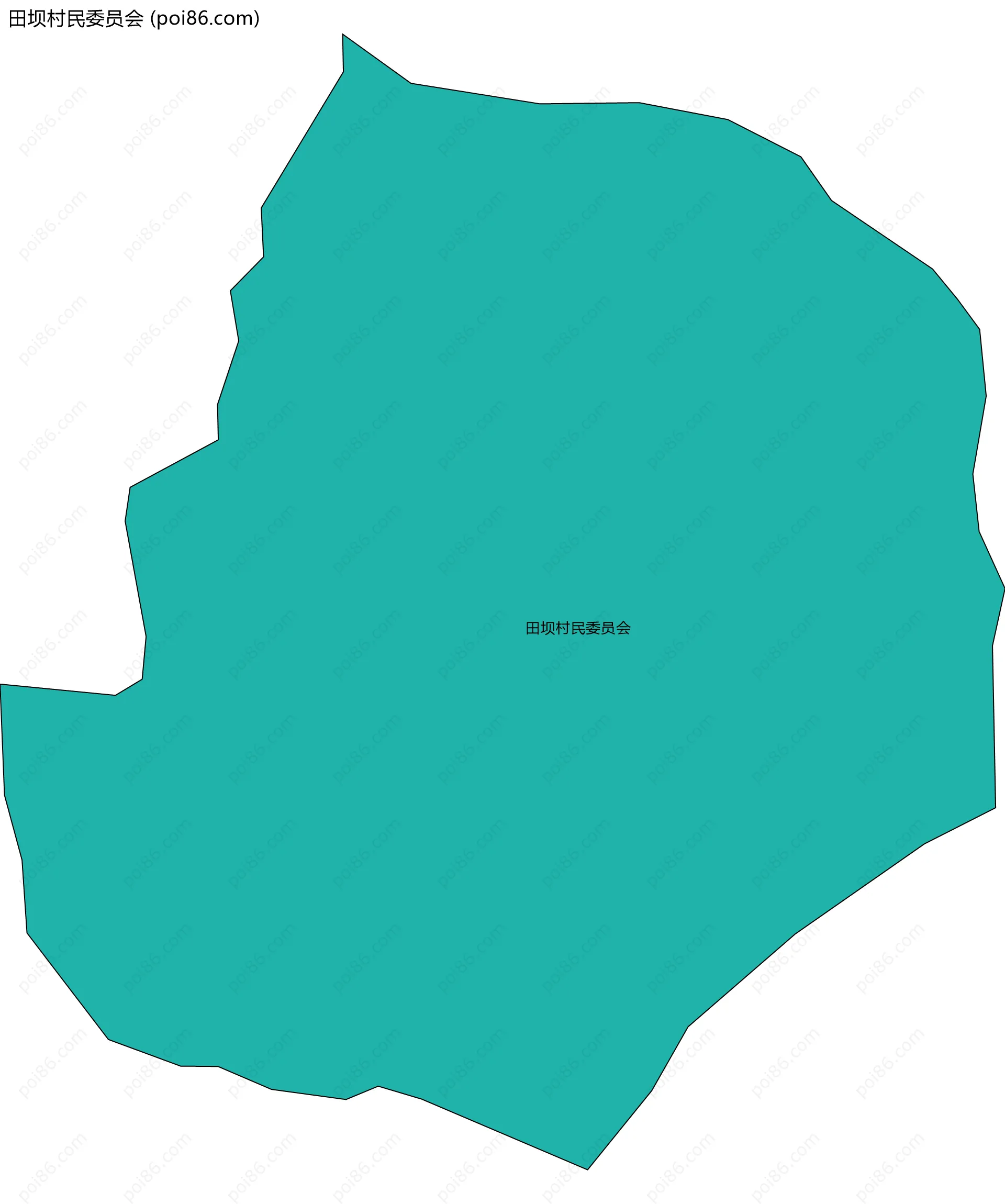 田坝村民委员会边界地图