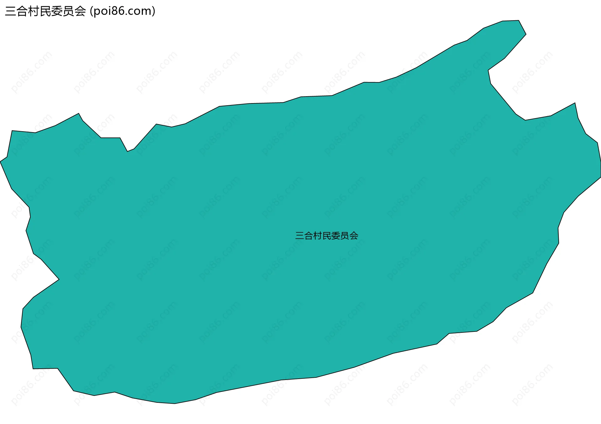 三合村民委员会边界地图