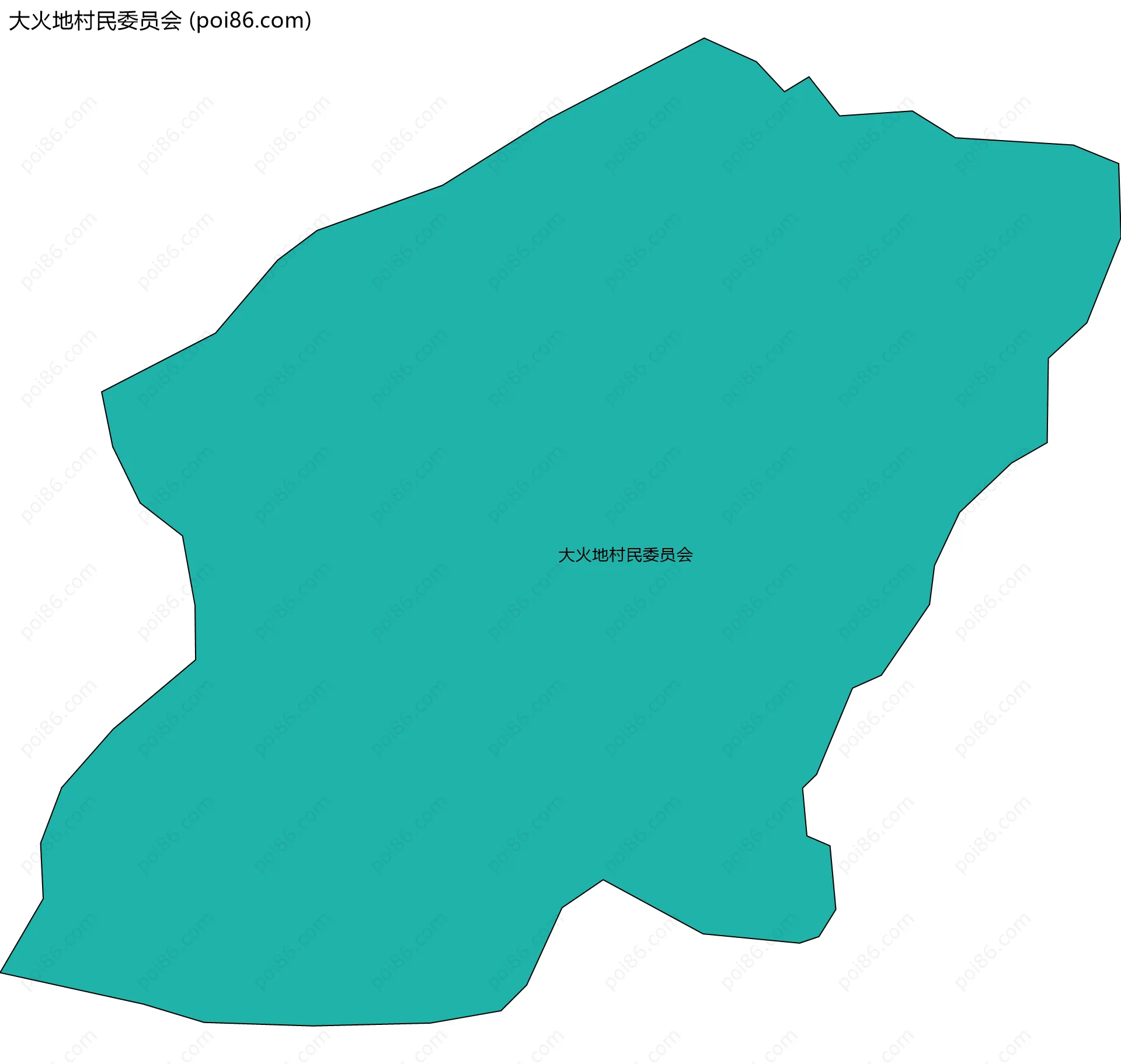 大火地村民委员会边界地图