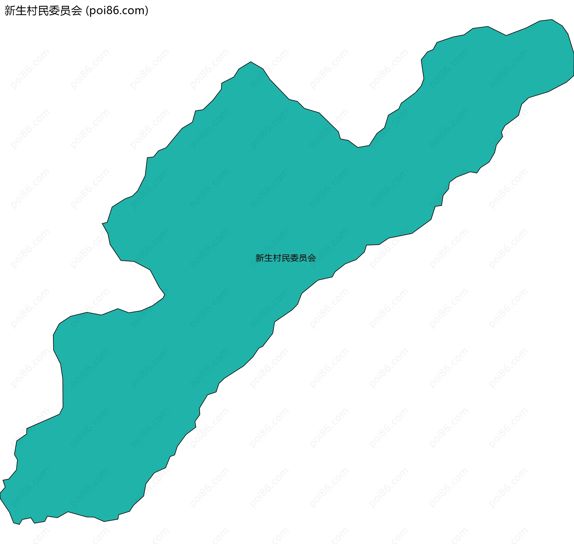 新生村民委员会边界地图