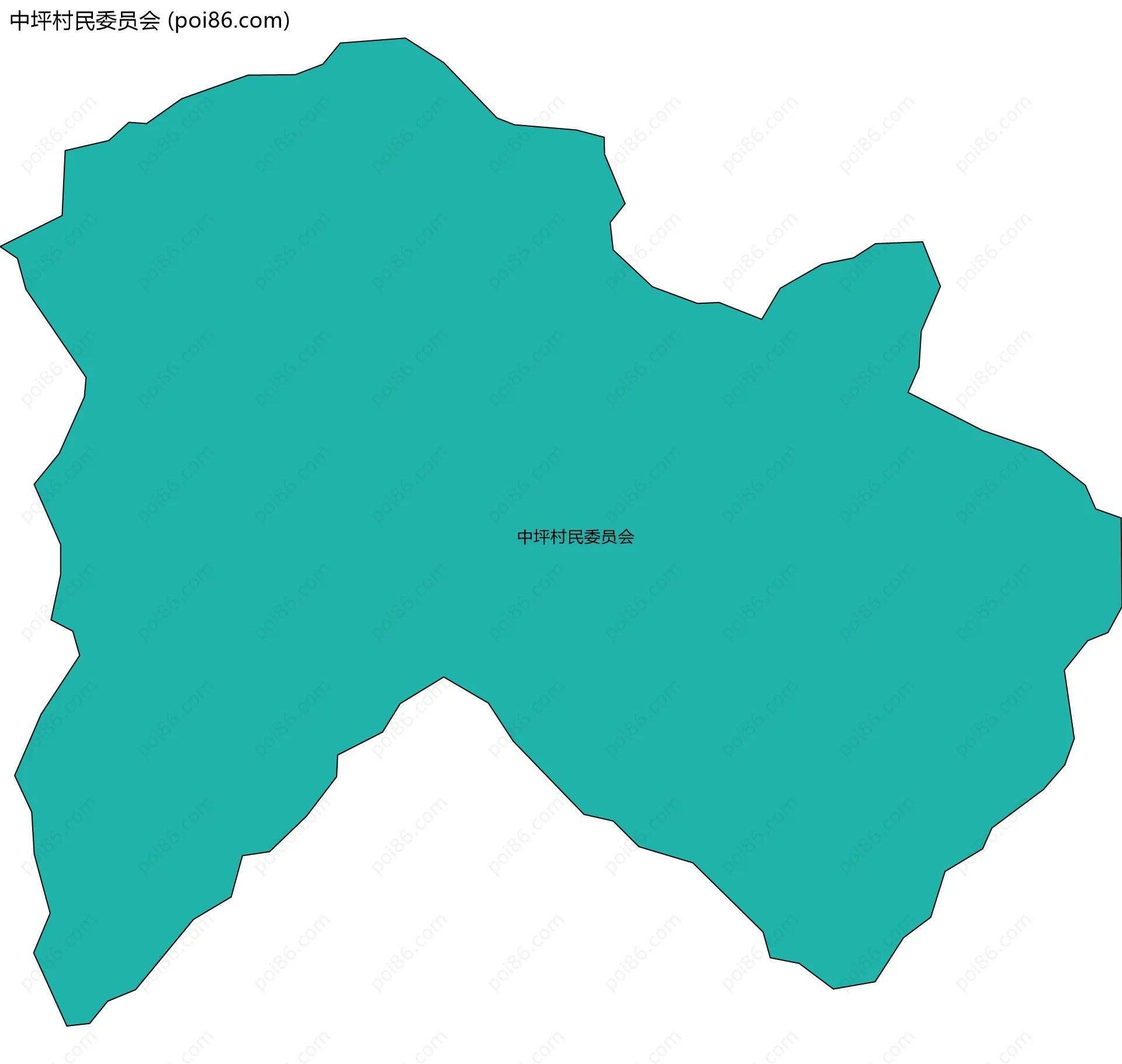 中坪村民委员会边界地图
