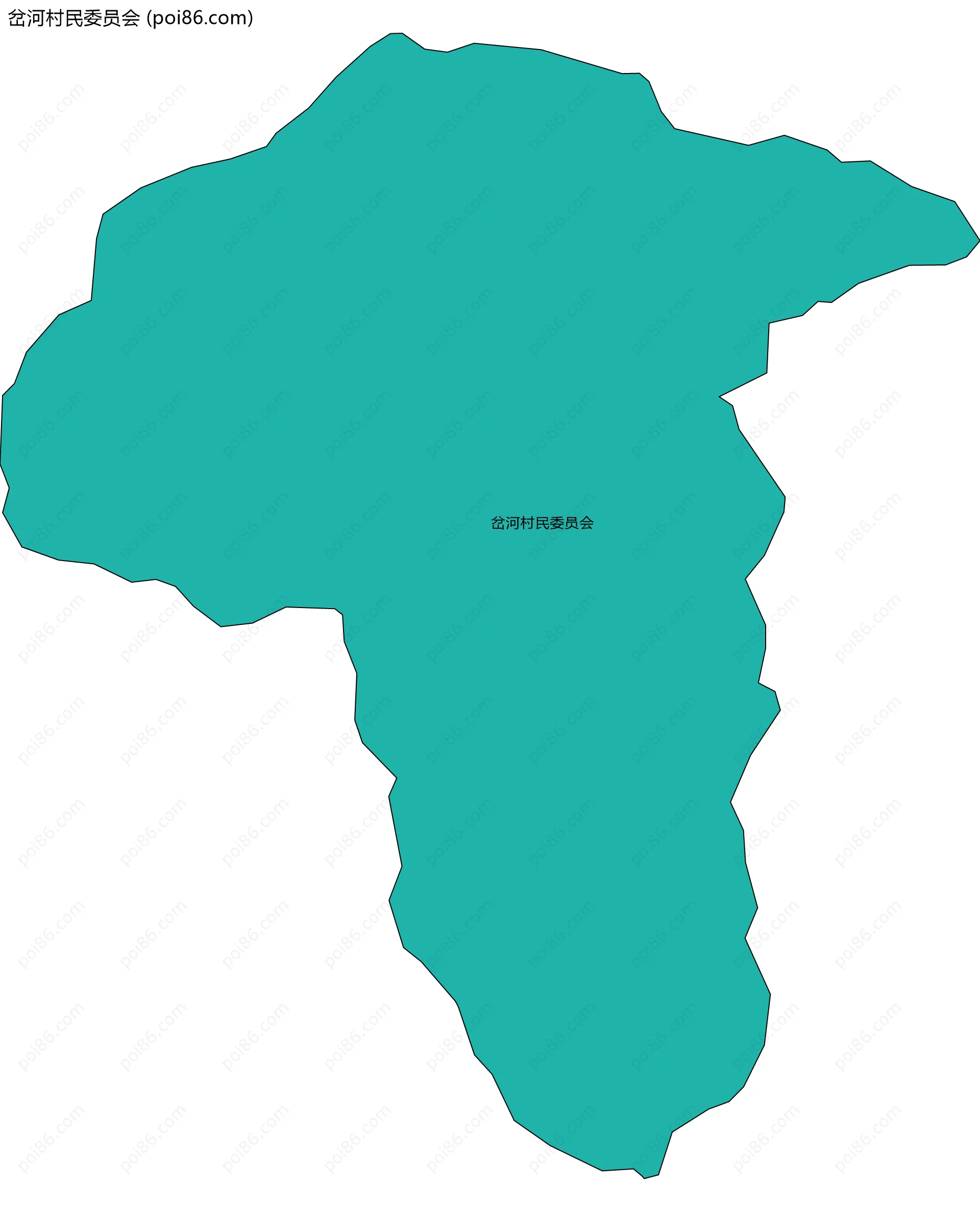 岔河村民委员会边界地图