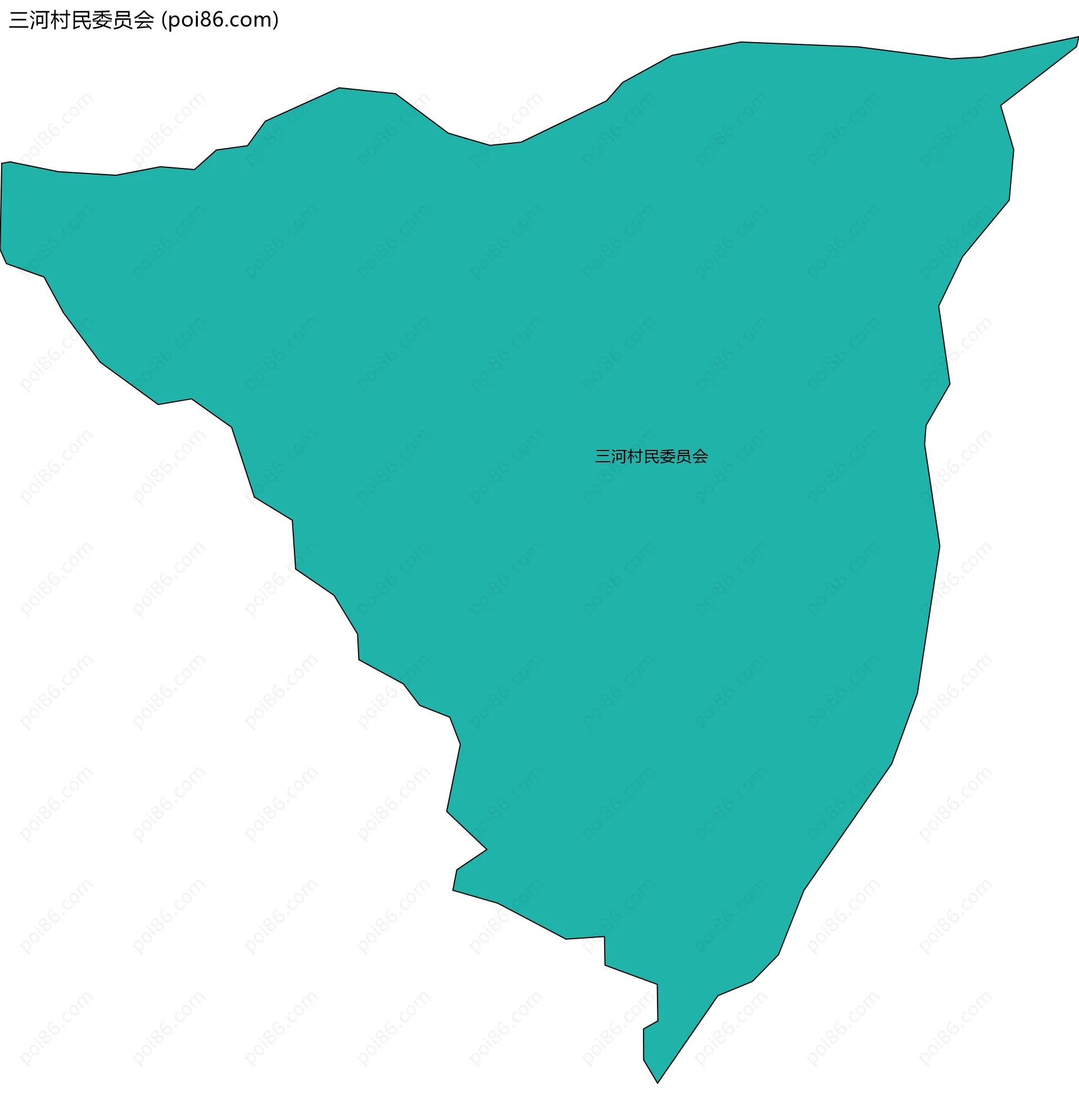 三河村民委员会边界地图