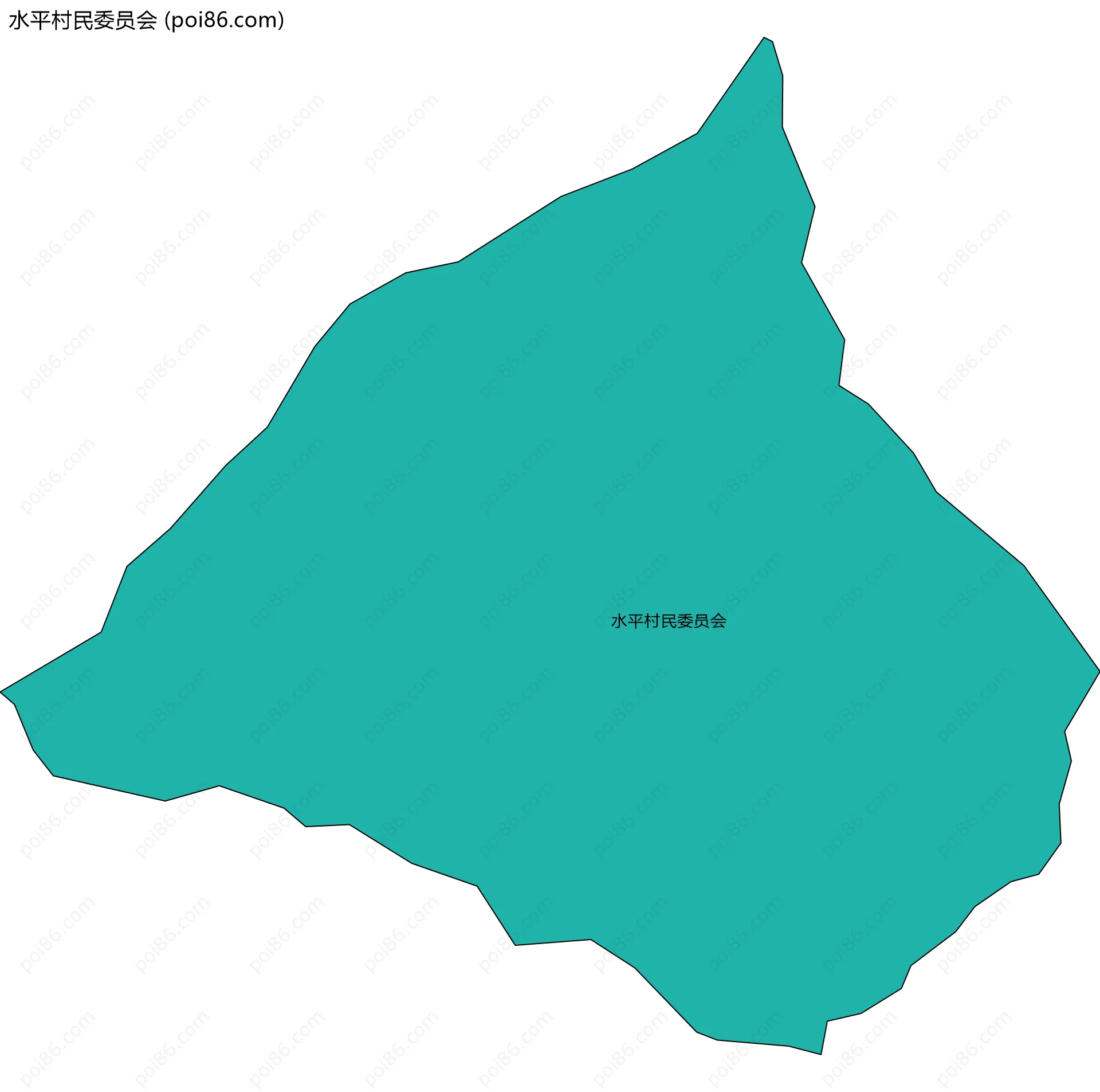 水平村民委员会边界地图