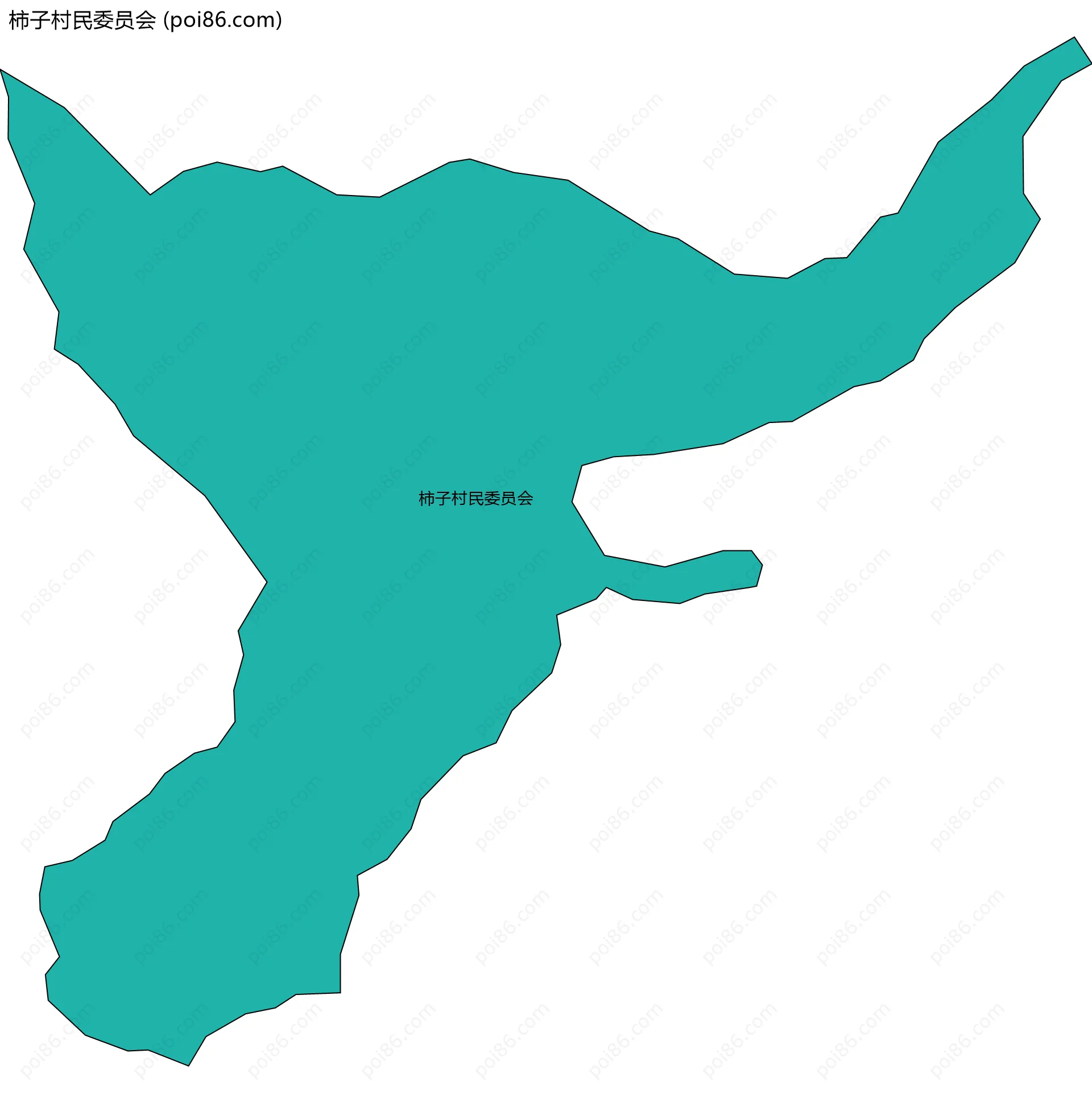 柿子村民委员会边界地图