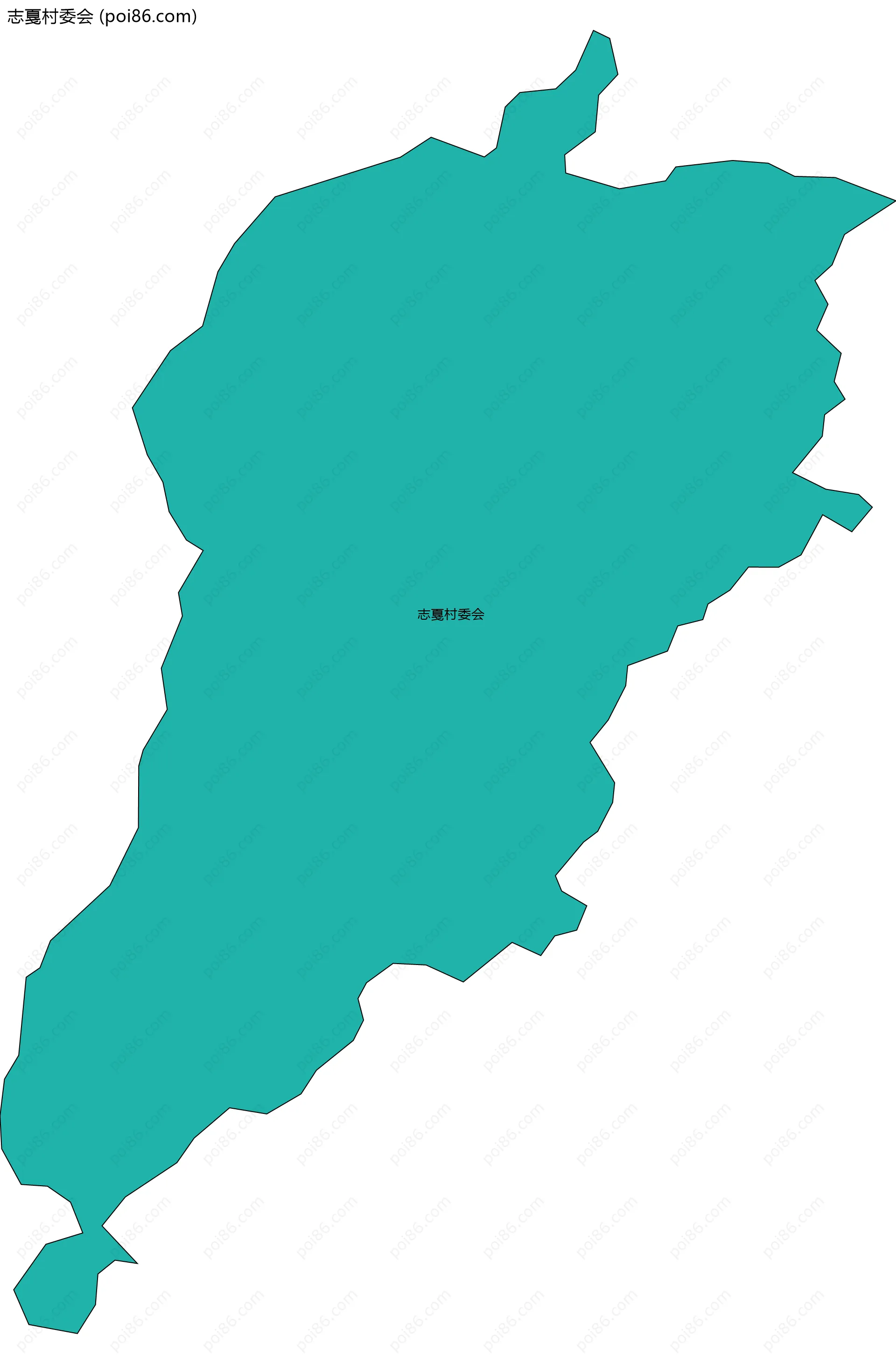 志戛村委会边界地图