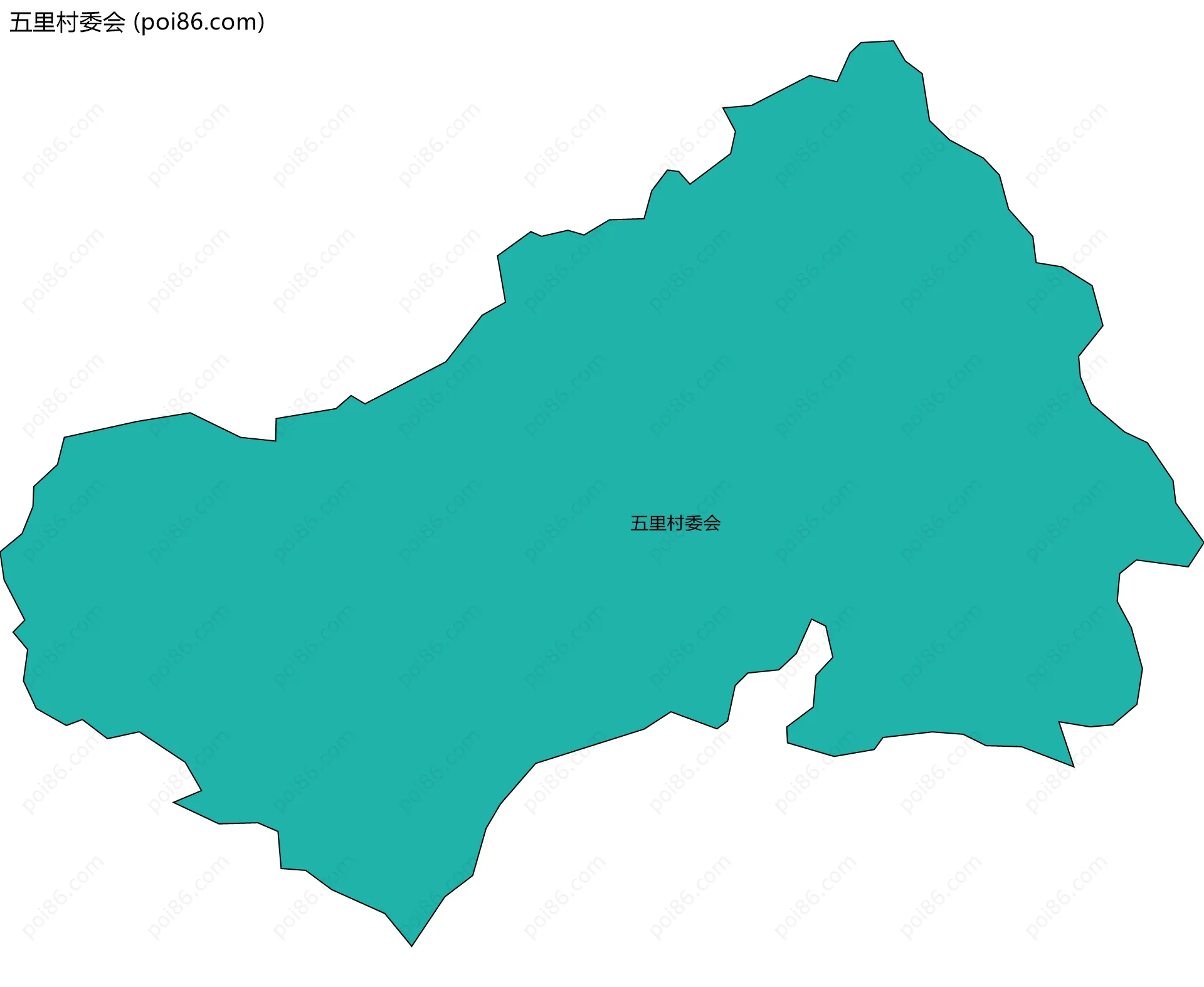 五里村委会边界地图