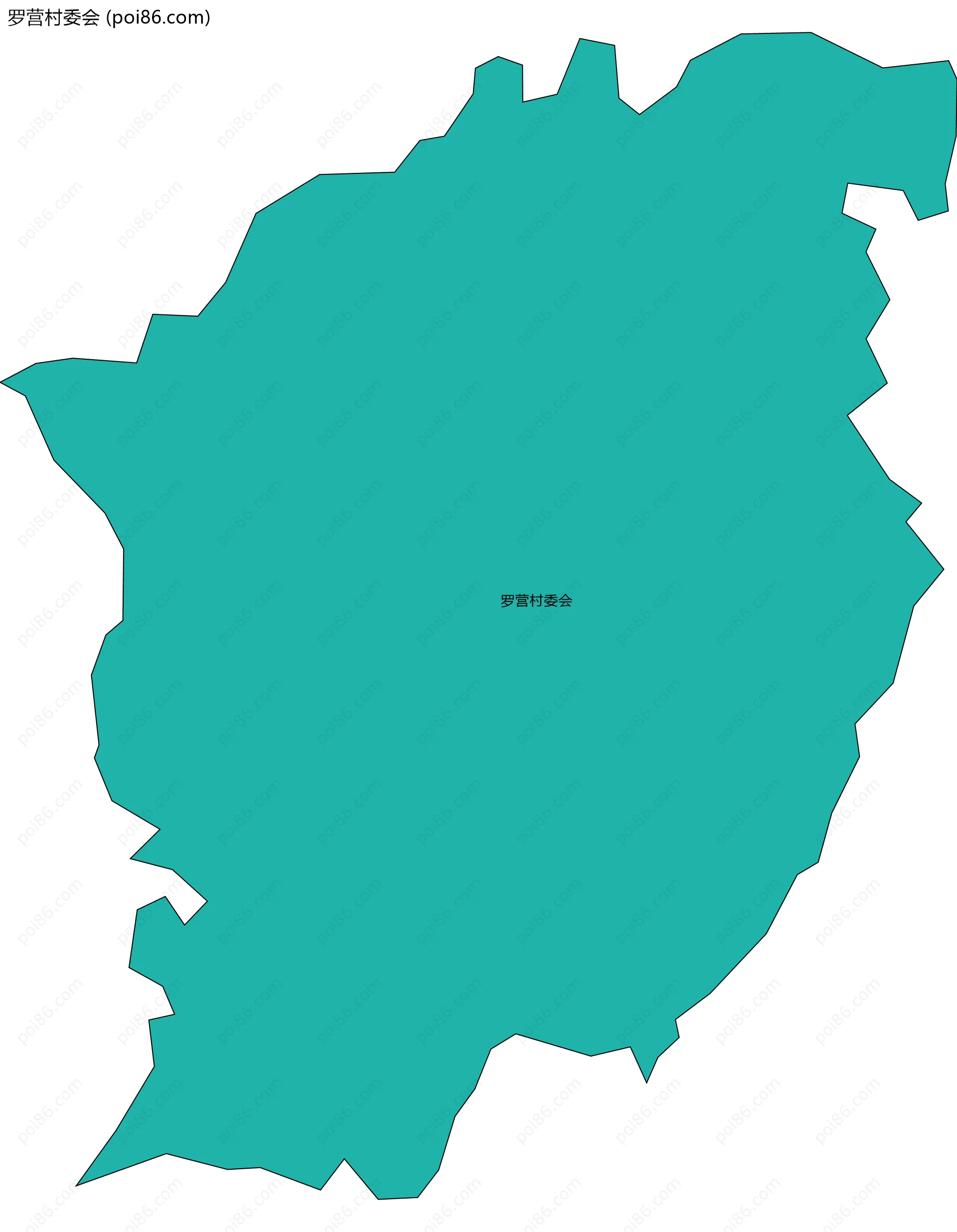 罗营村委会边界地图