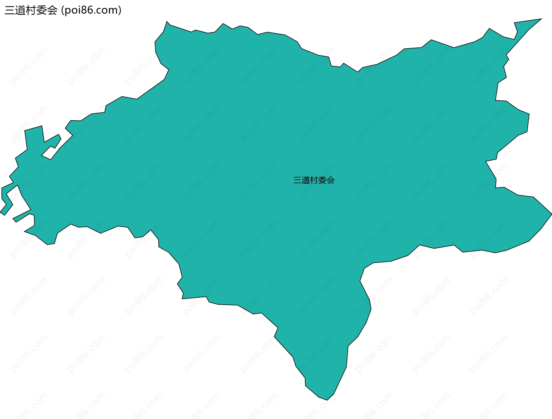 三道村委会边界地图