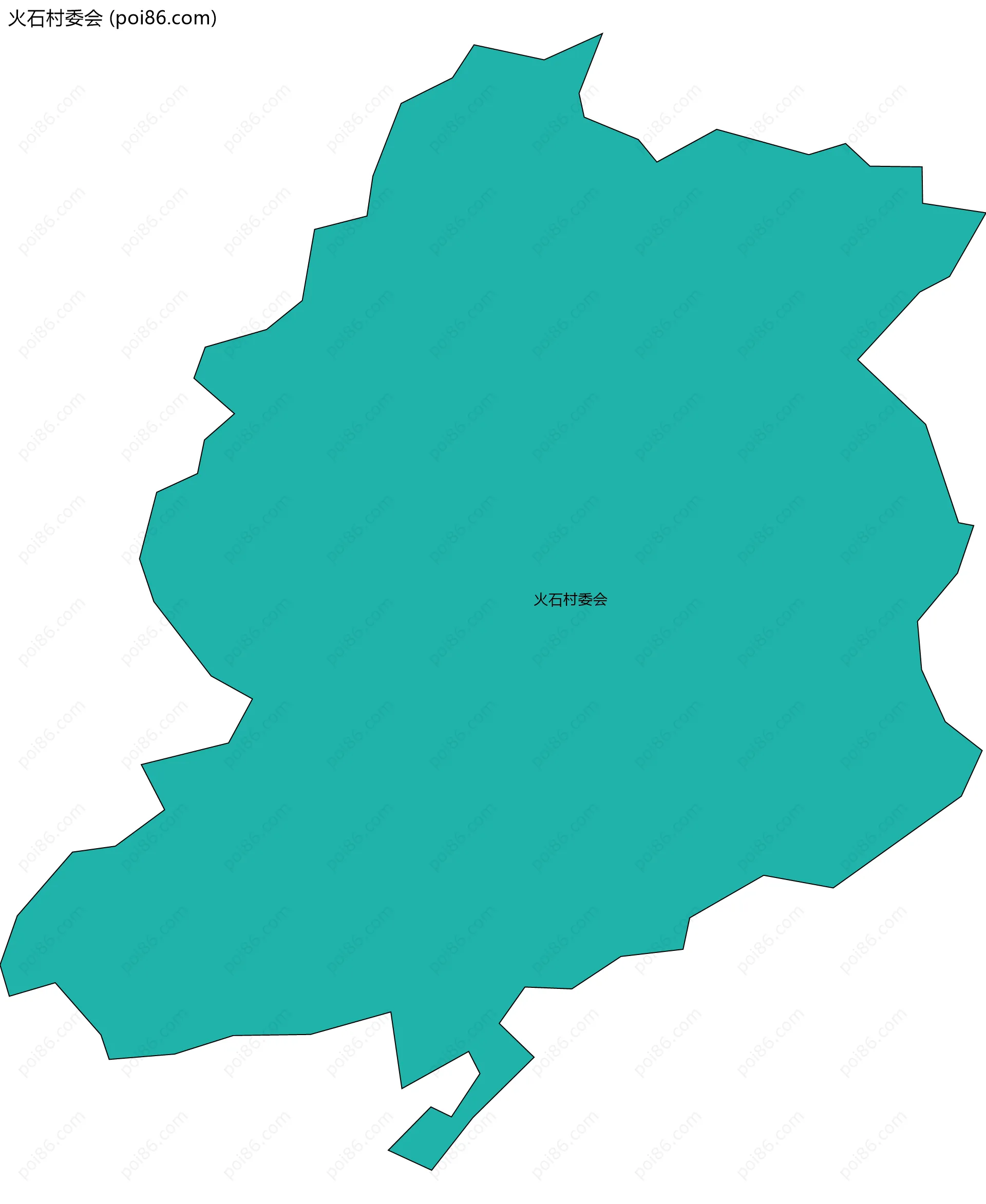 火石村委会边界地图