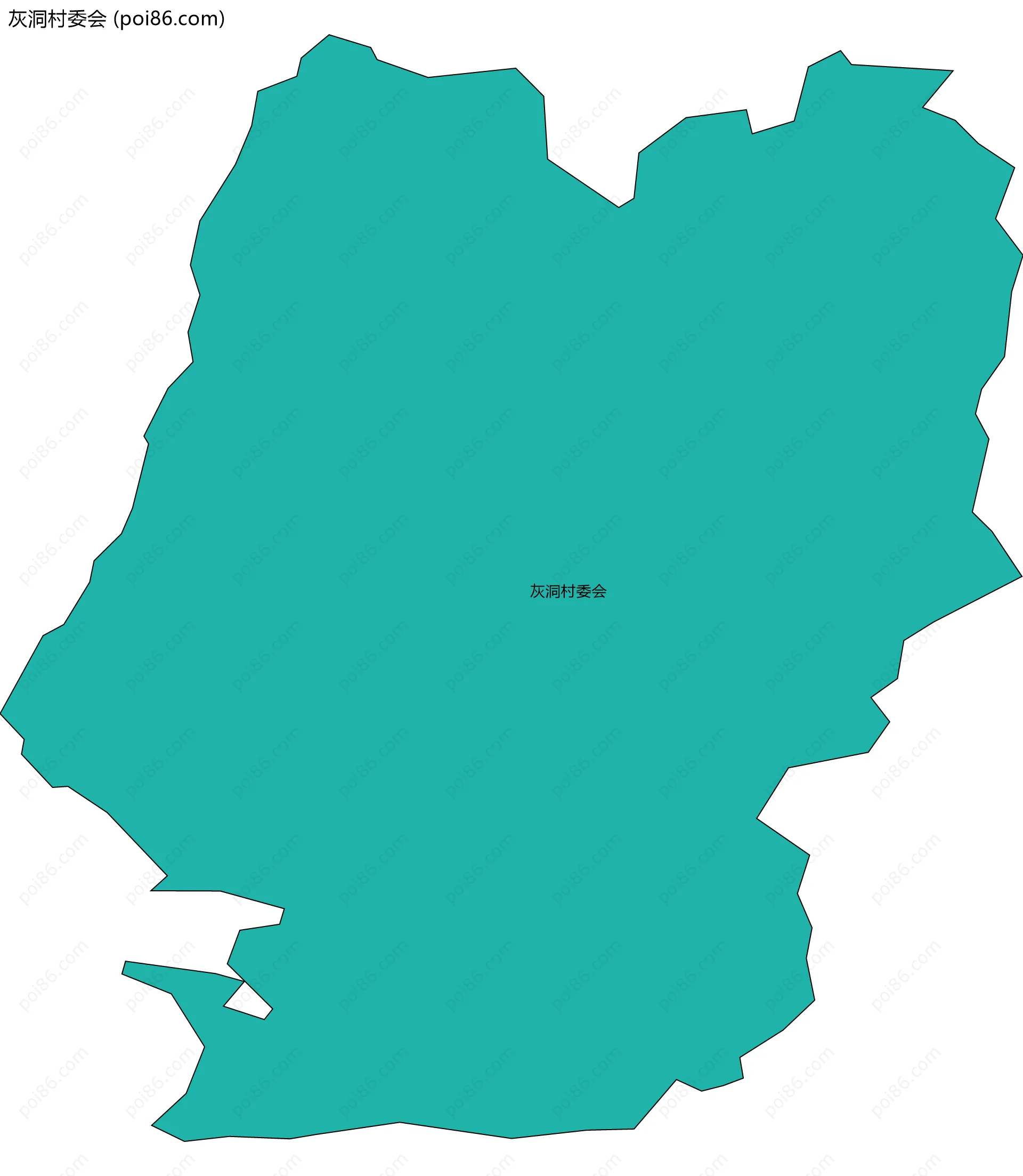 灰洞村委会边界地图