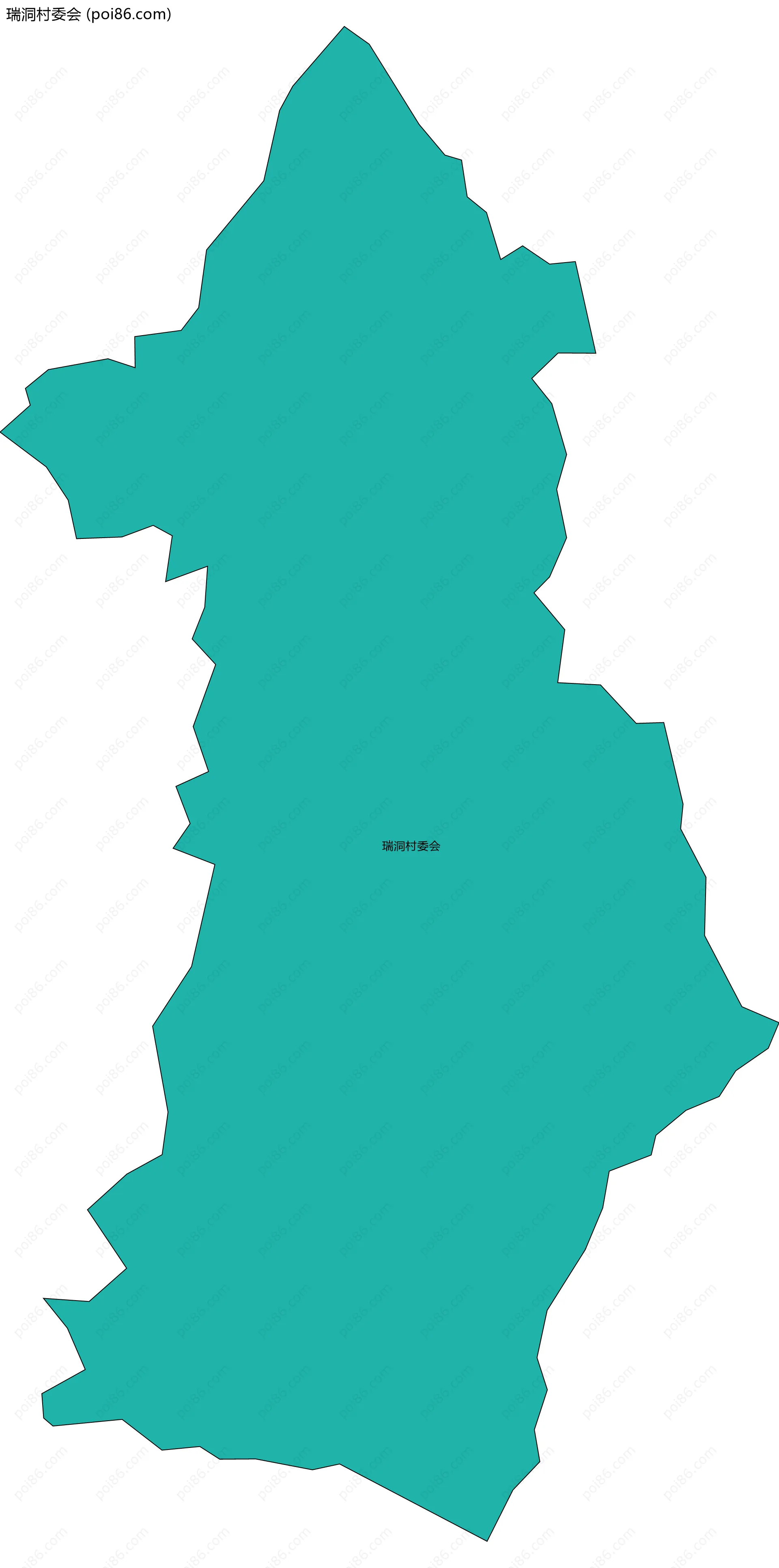 瑞洞村委会边界地图