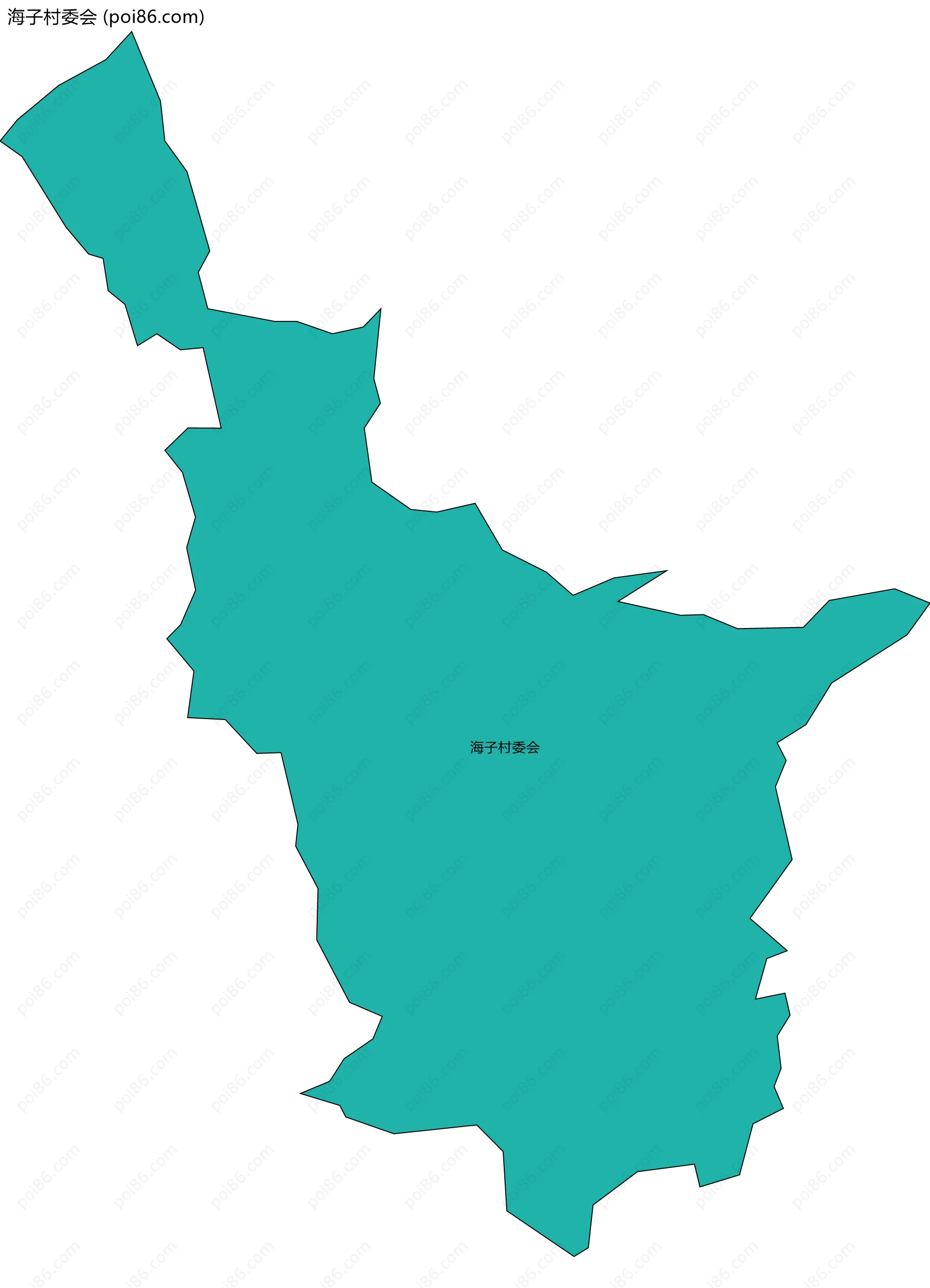 海子村委会边界地图