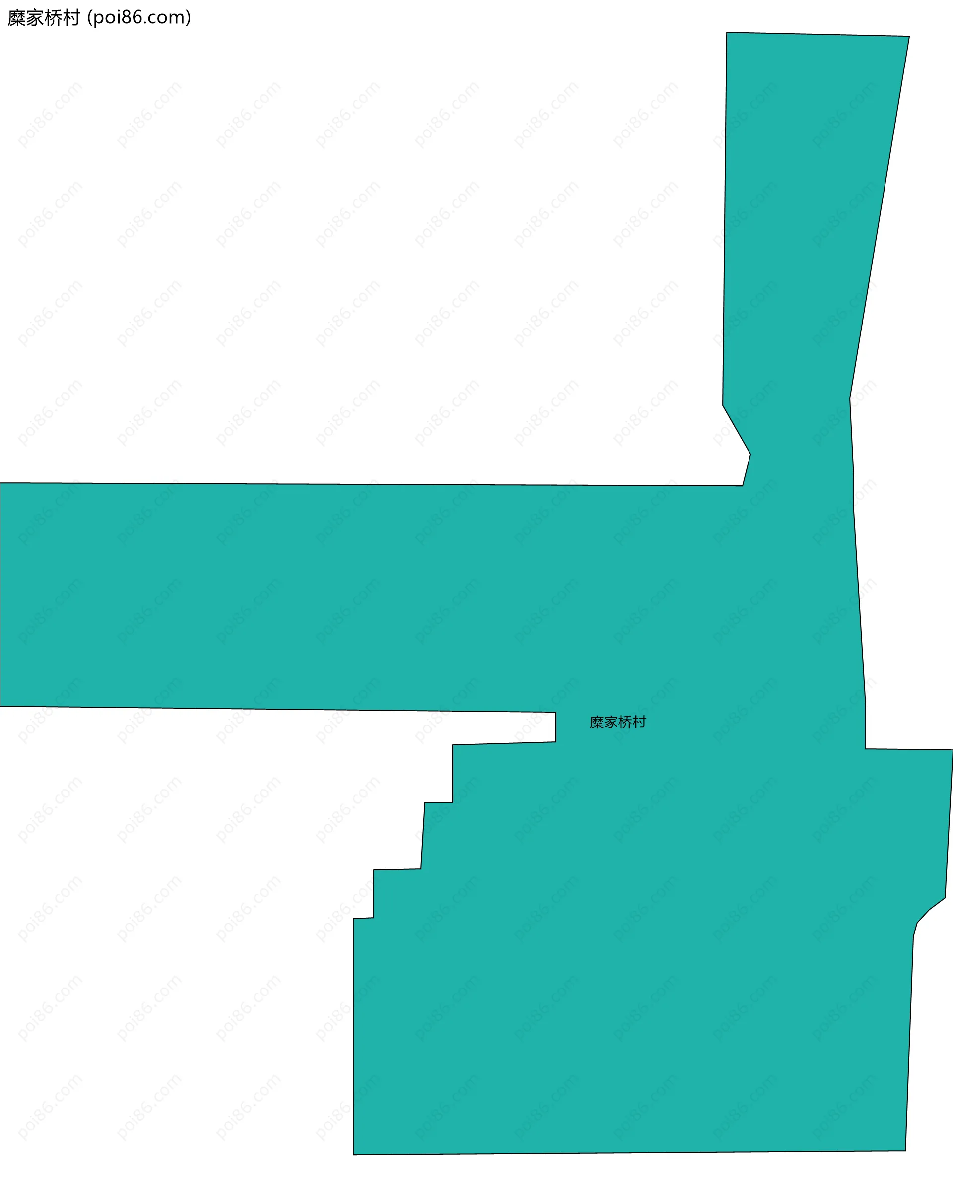 糜家桥村边界地图