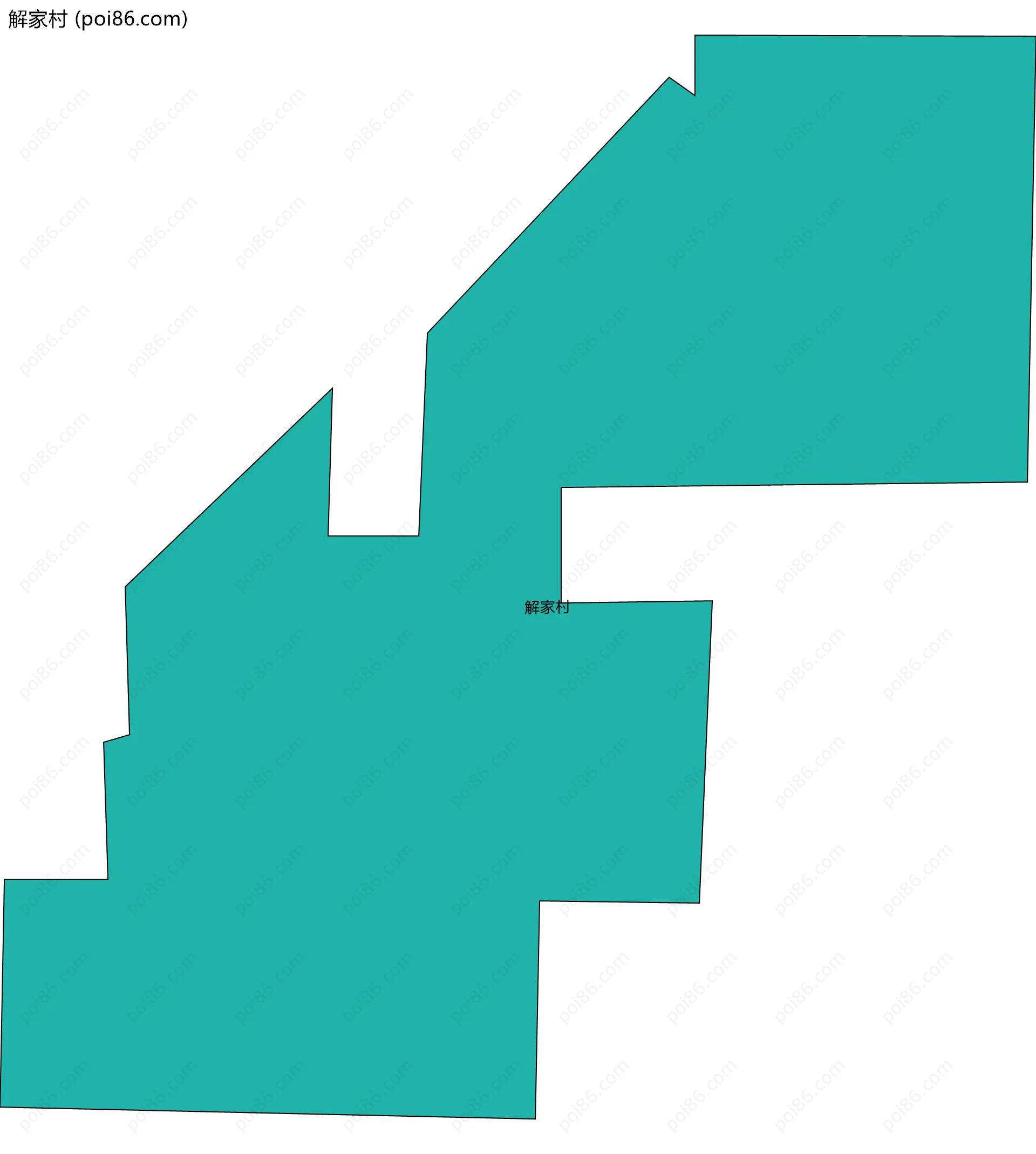 解家村边界地图