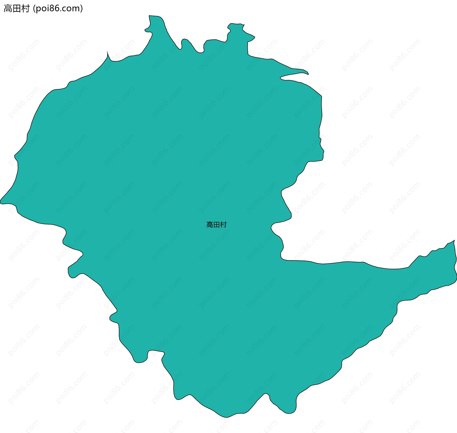 高田村边界地图