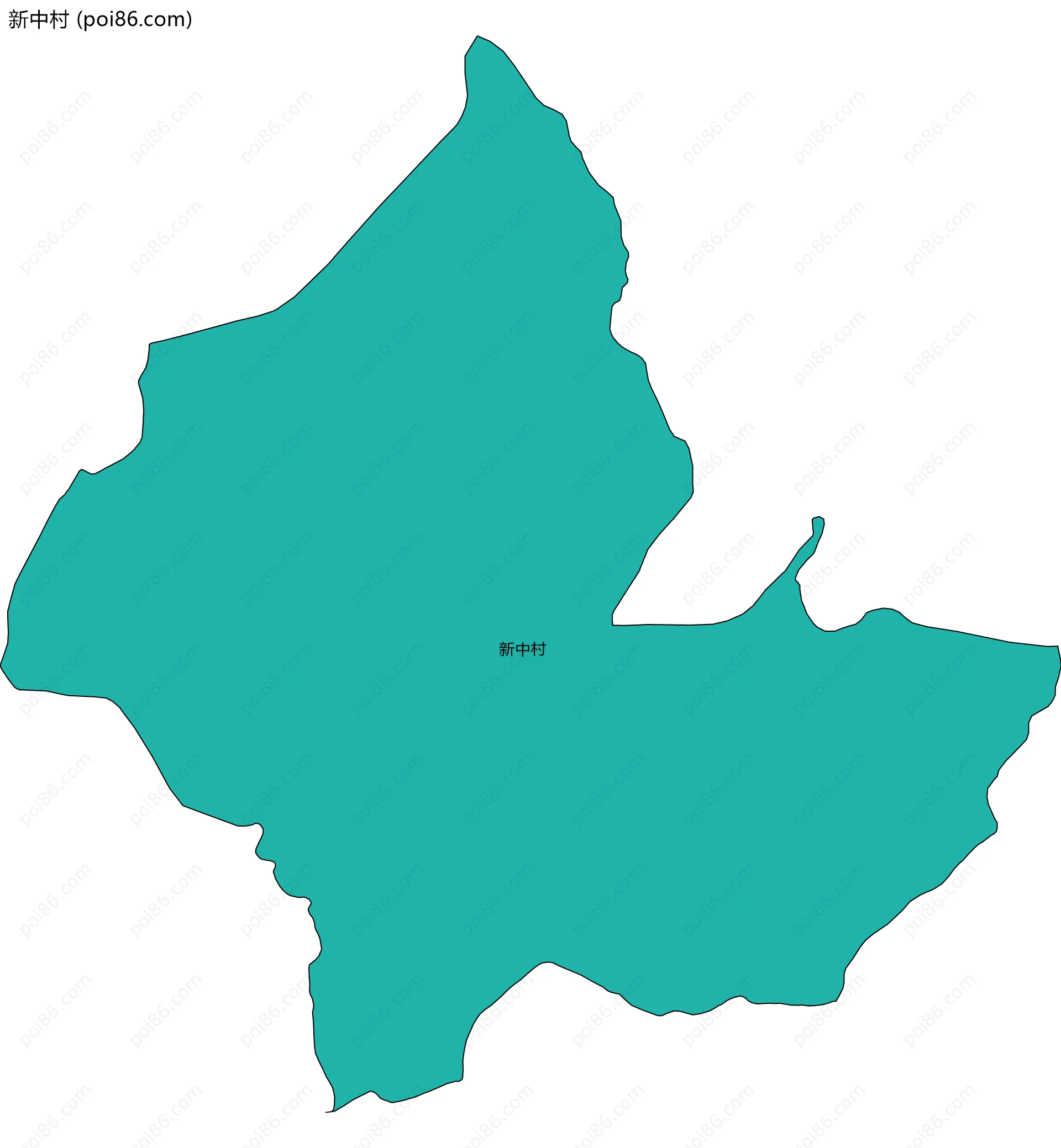 新中村边界地图