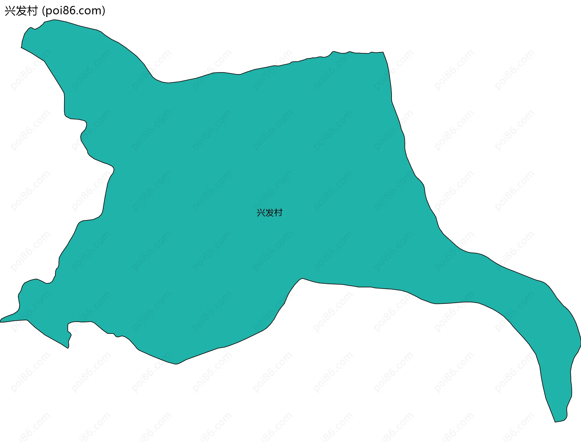 兴发村边界地图