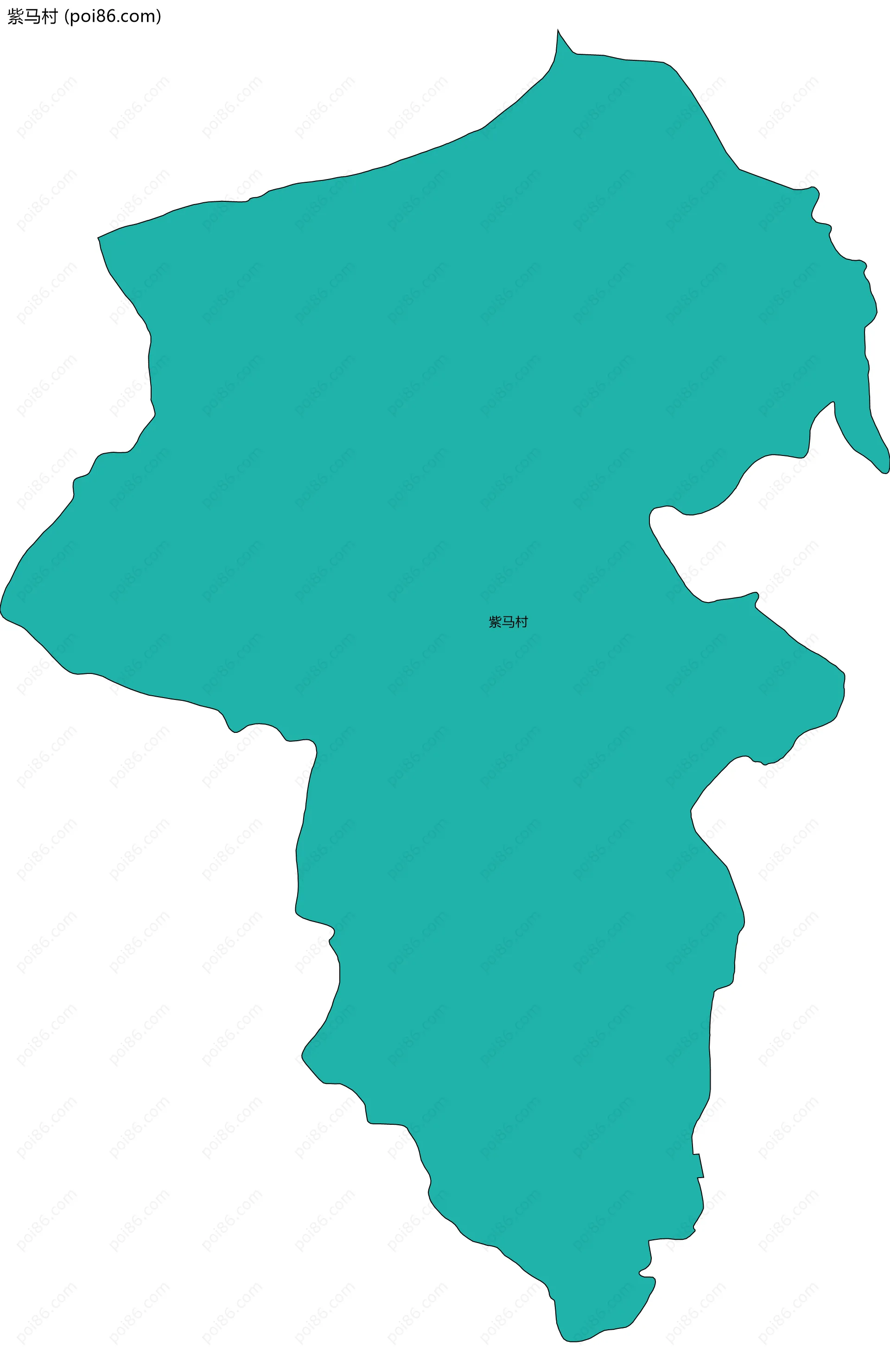 紫马村边界地图