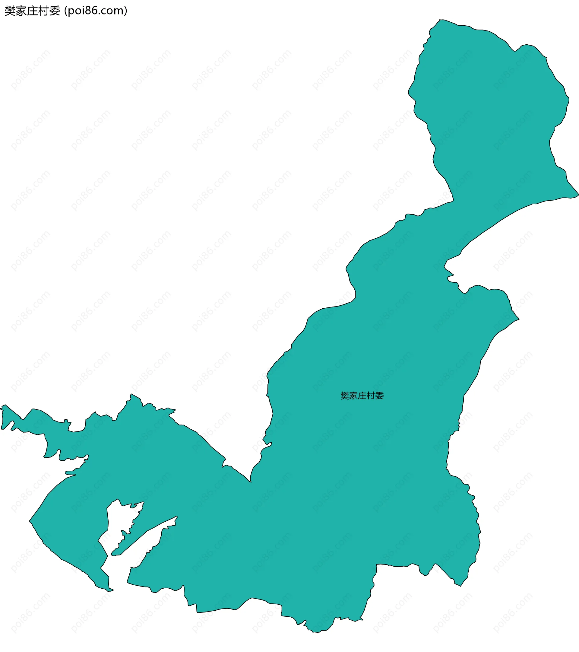 樊家庄村委边界地图