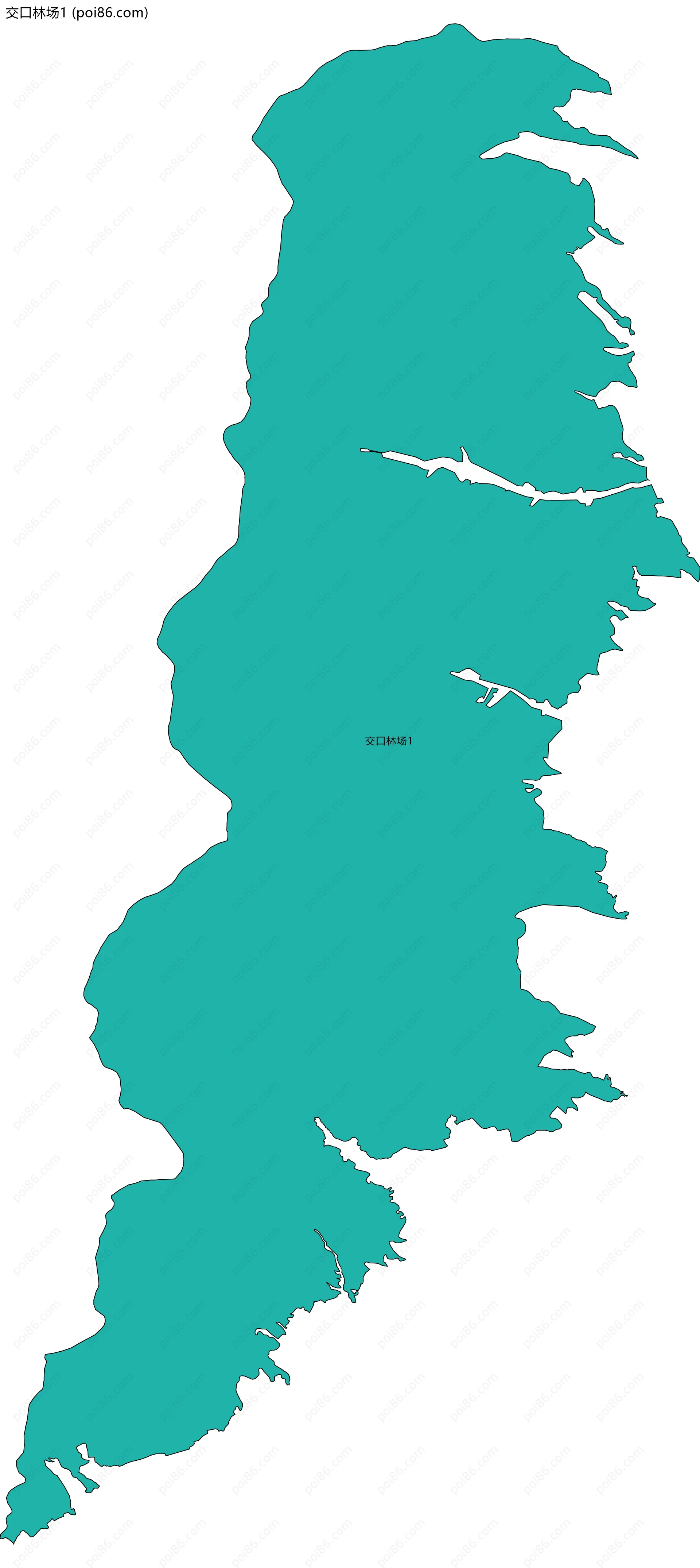 交口林场1边界地图