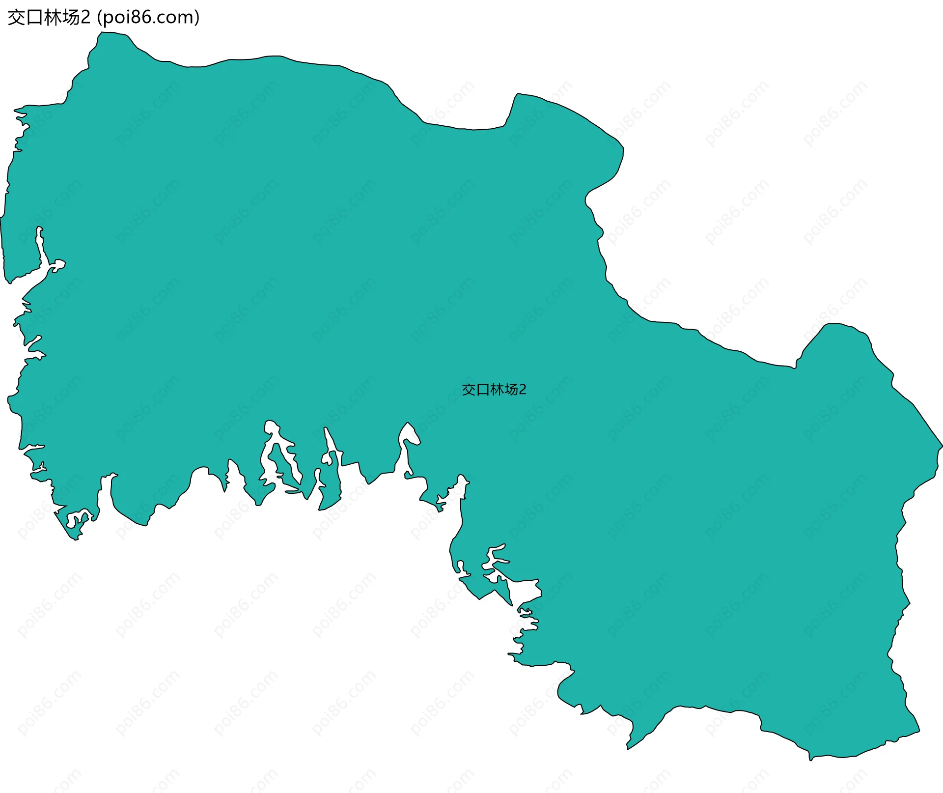 交口林场2边界地图