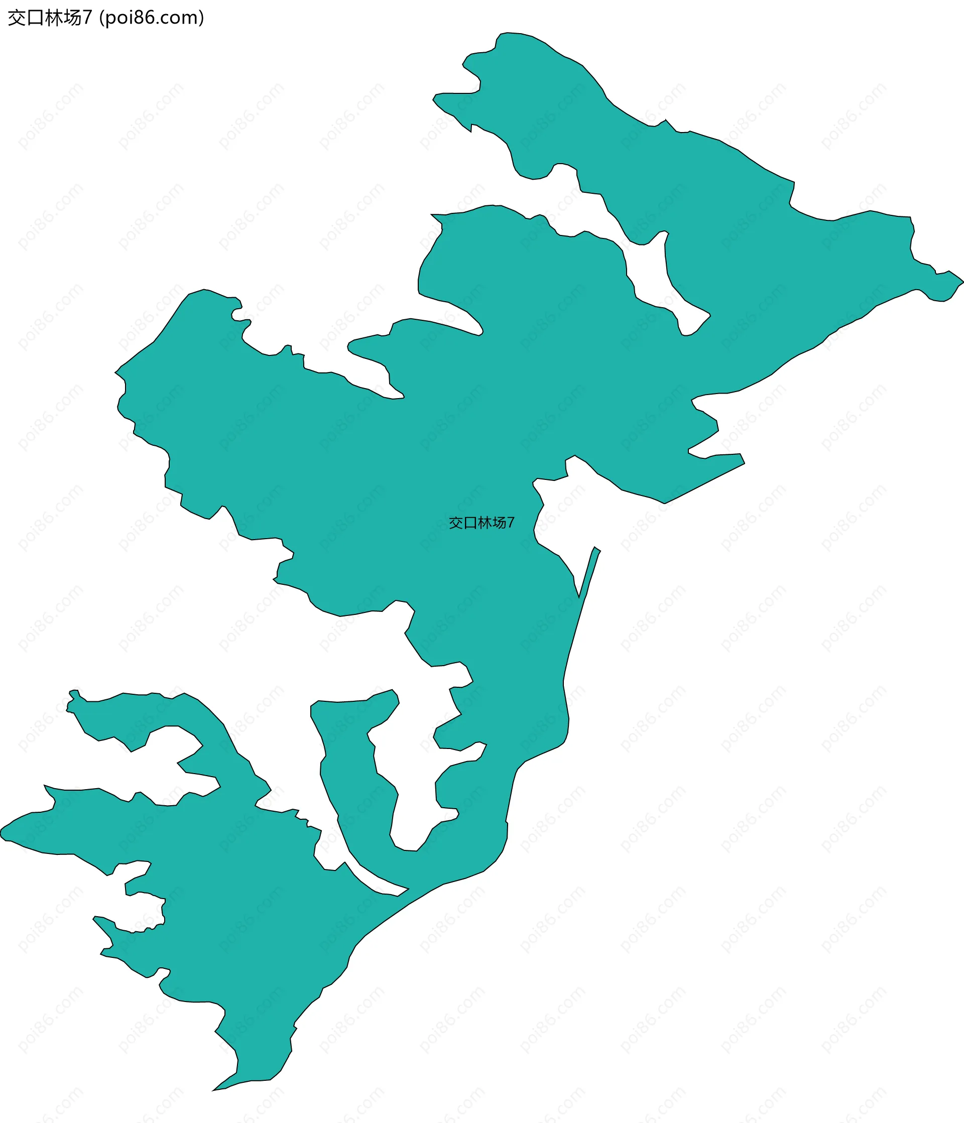 交口林场7边界地图