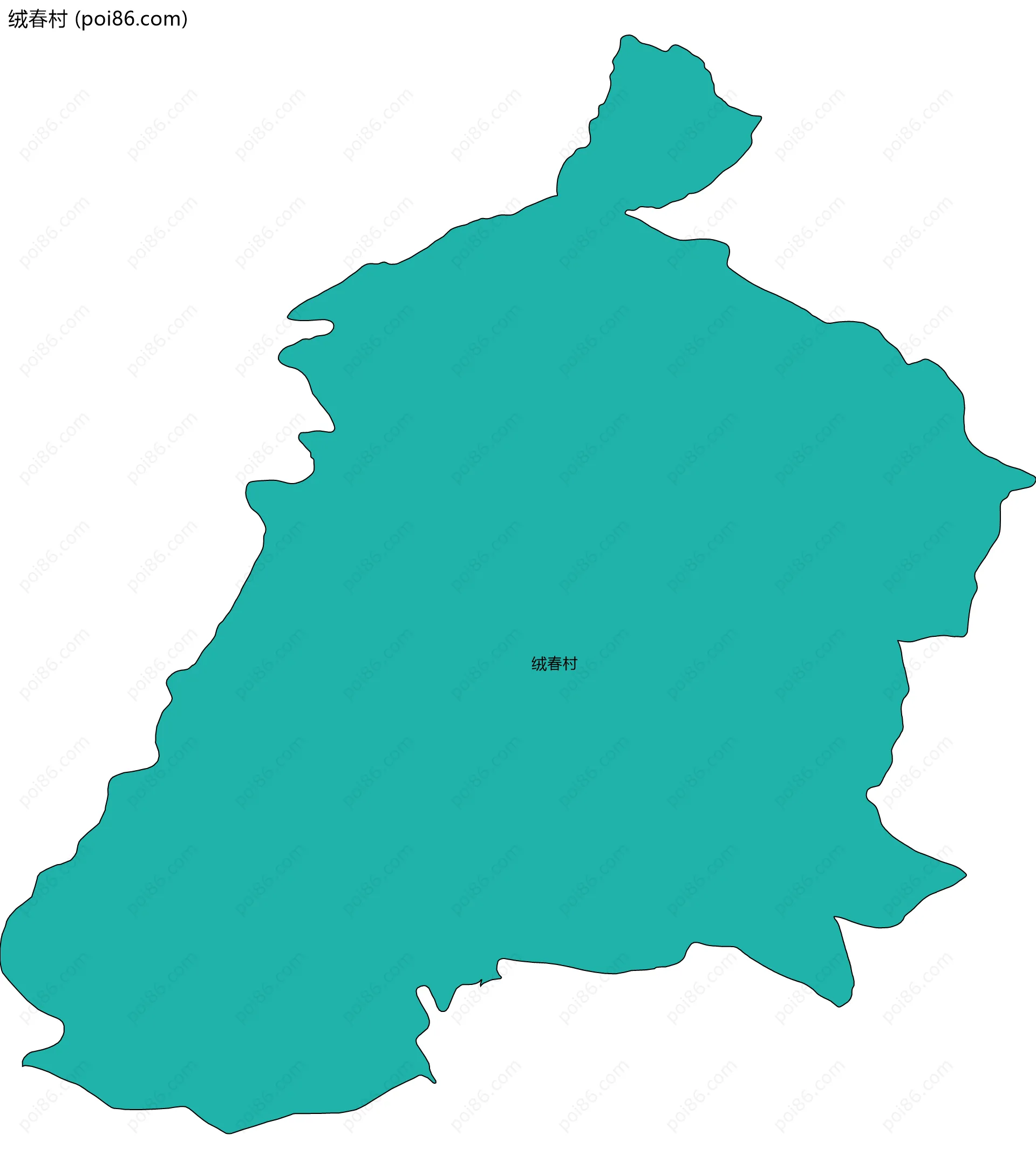 绒春村边界地图