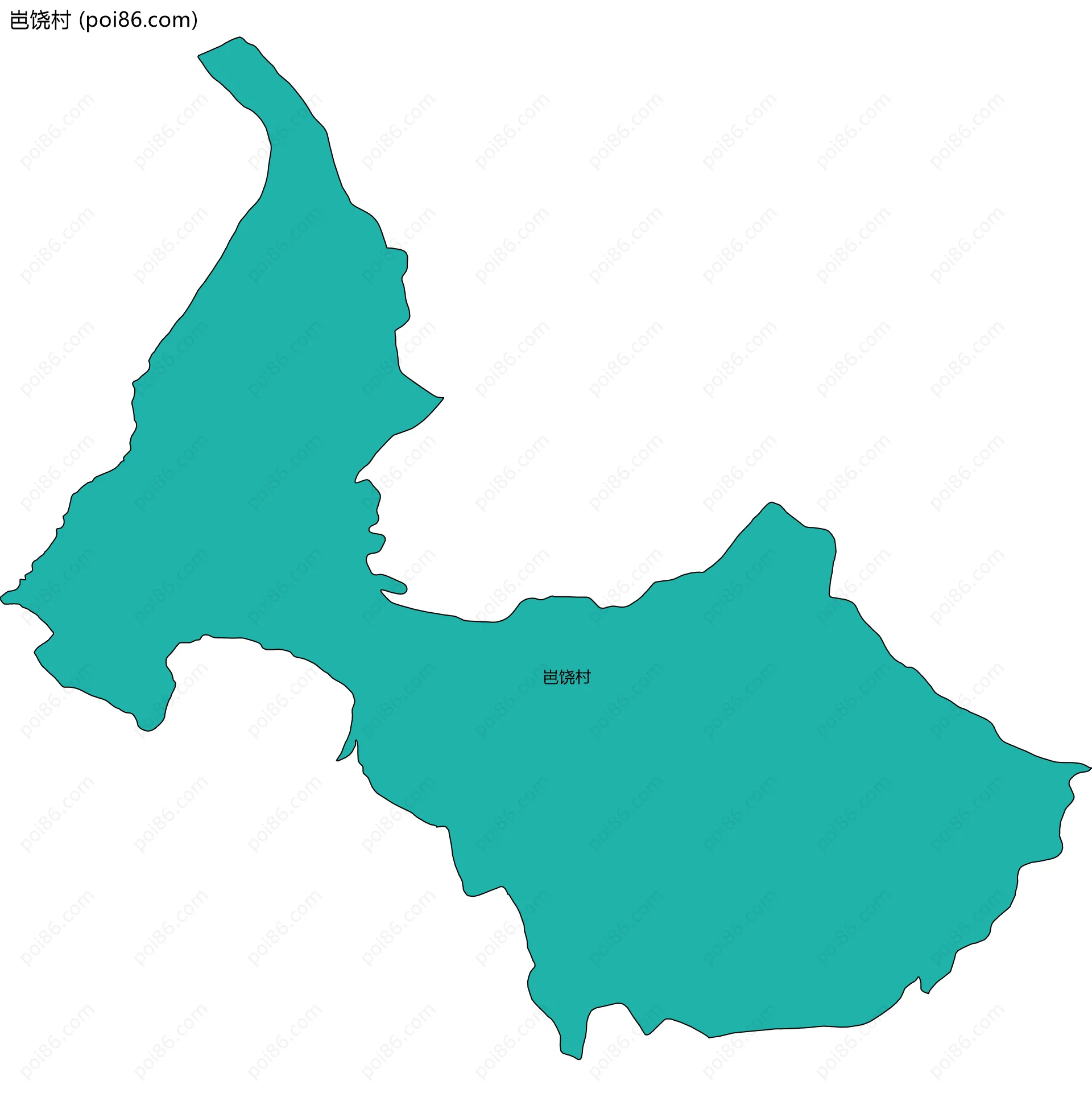 岜饶村边界地图