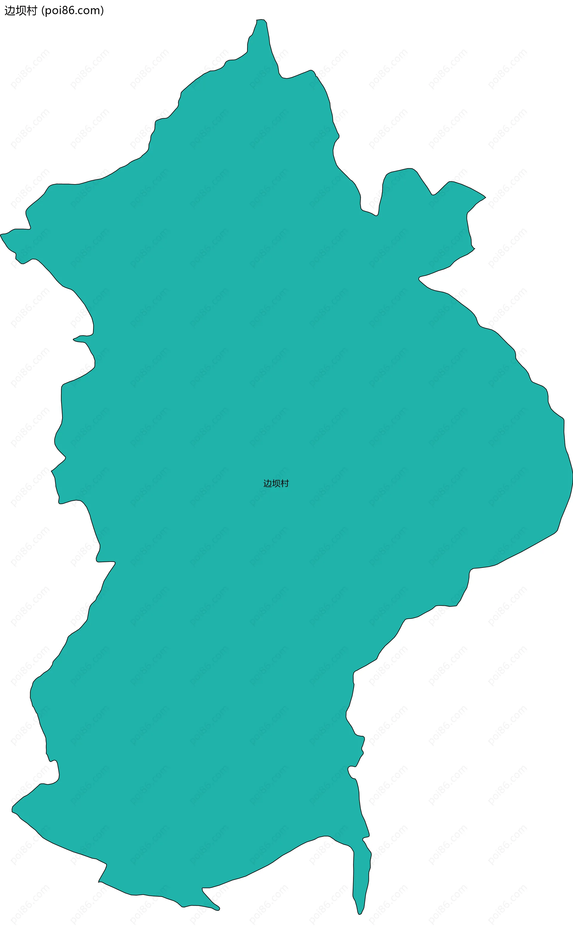 边坝村边界地图