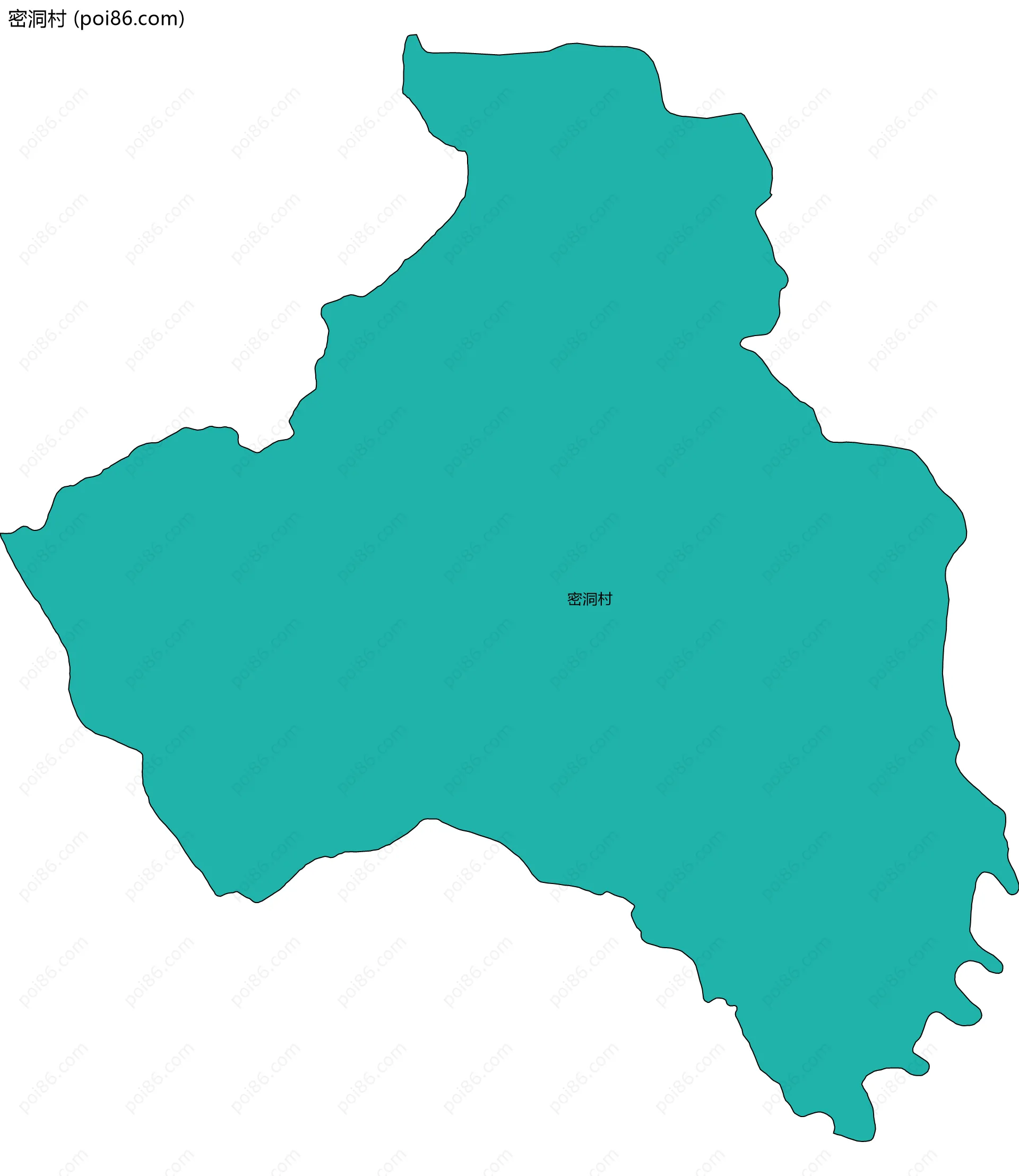 密洞村边界地图