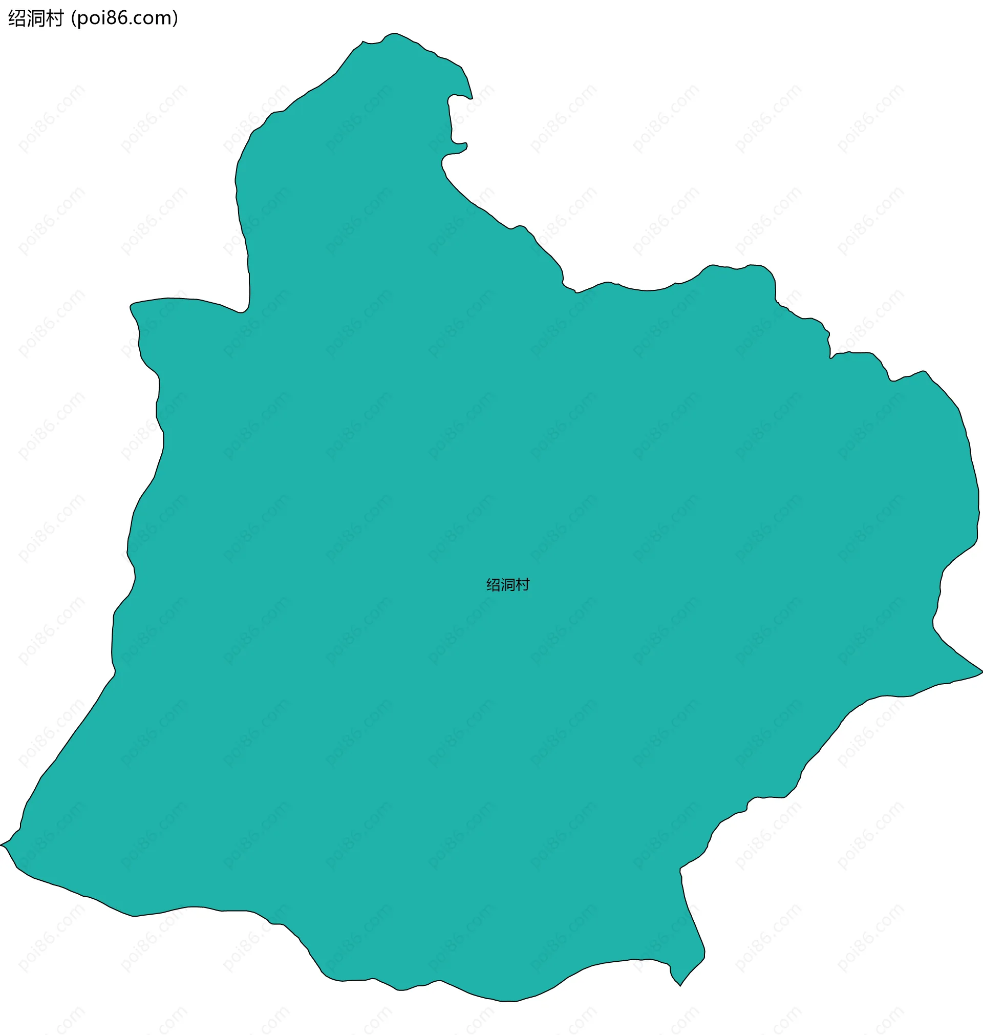 绍洞村边界地图